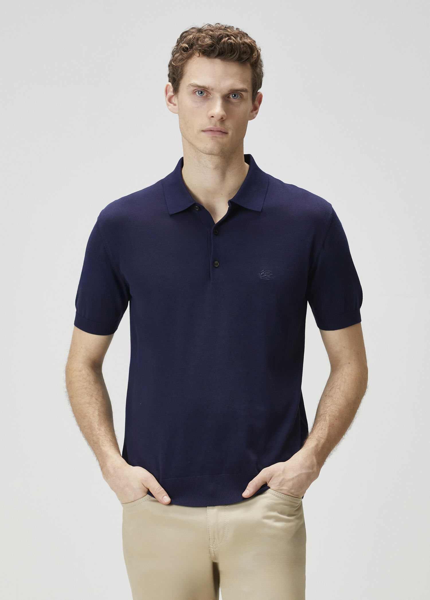 Lacivert Triko Polo T-shirt