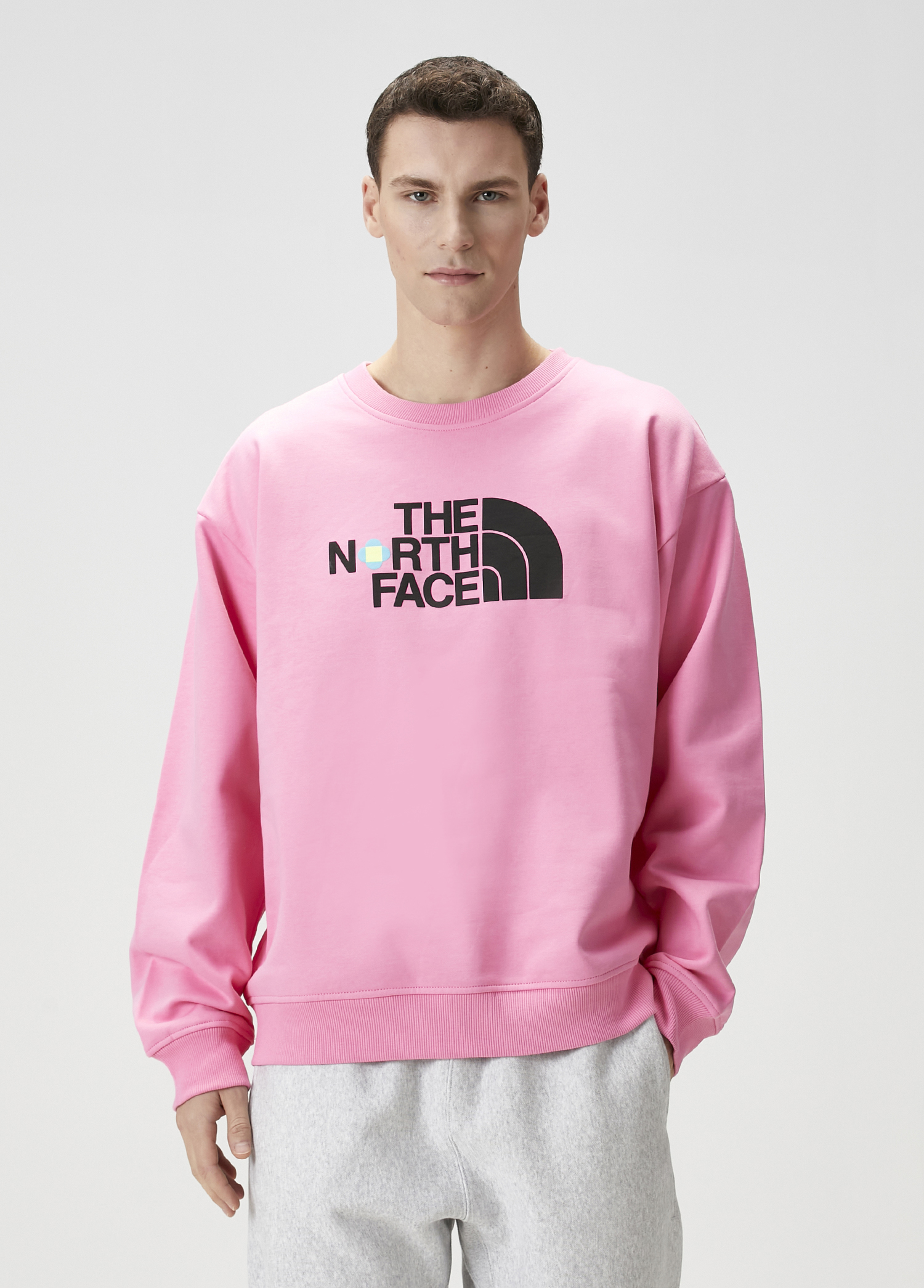 X Yinka Ilori Pembe Logo Baskılı Sweatshirt