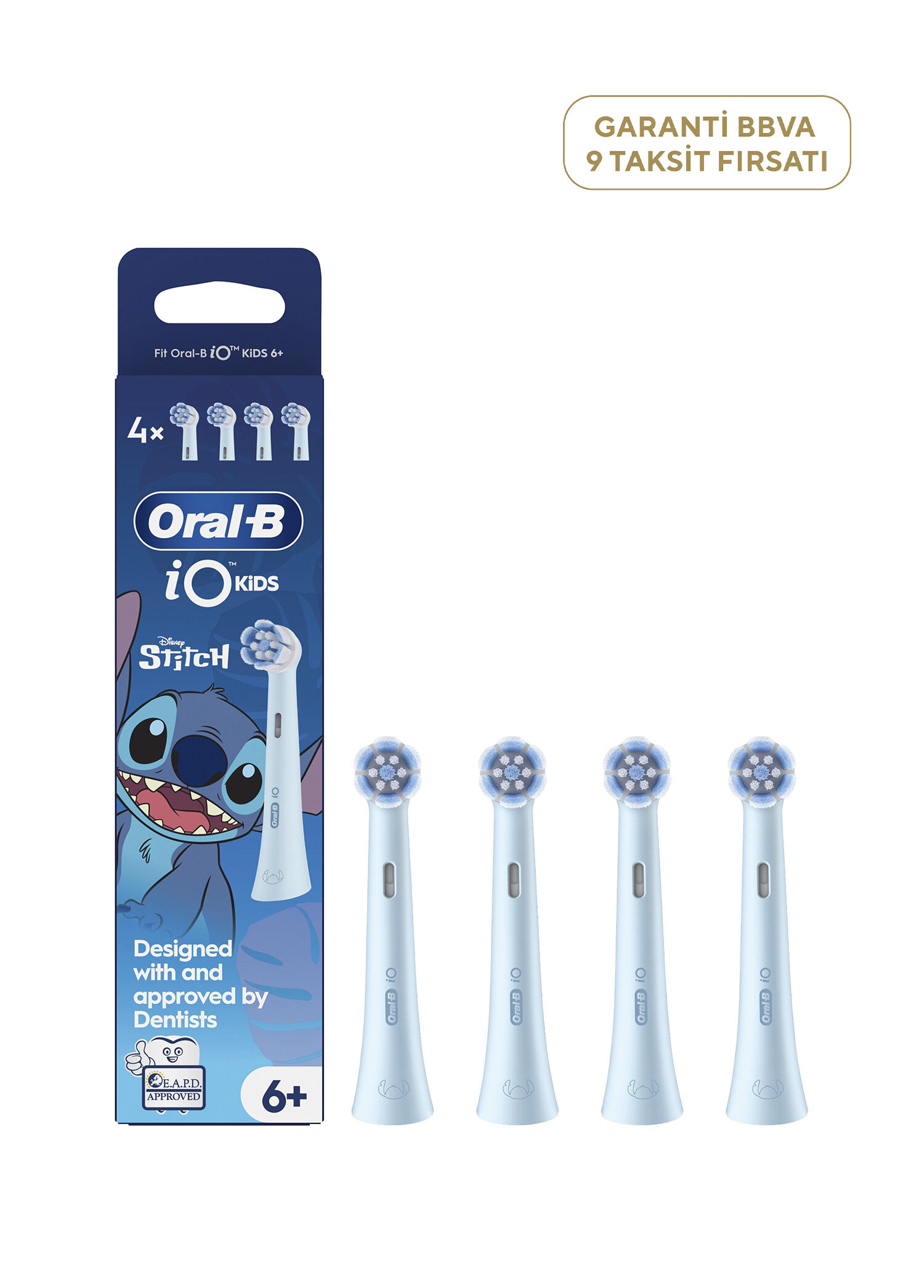 iO Stitch 6+ Yaş Çocuk 4'lü Diş Fırçası Yedek Başlığı