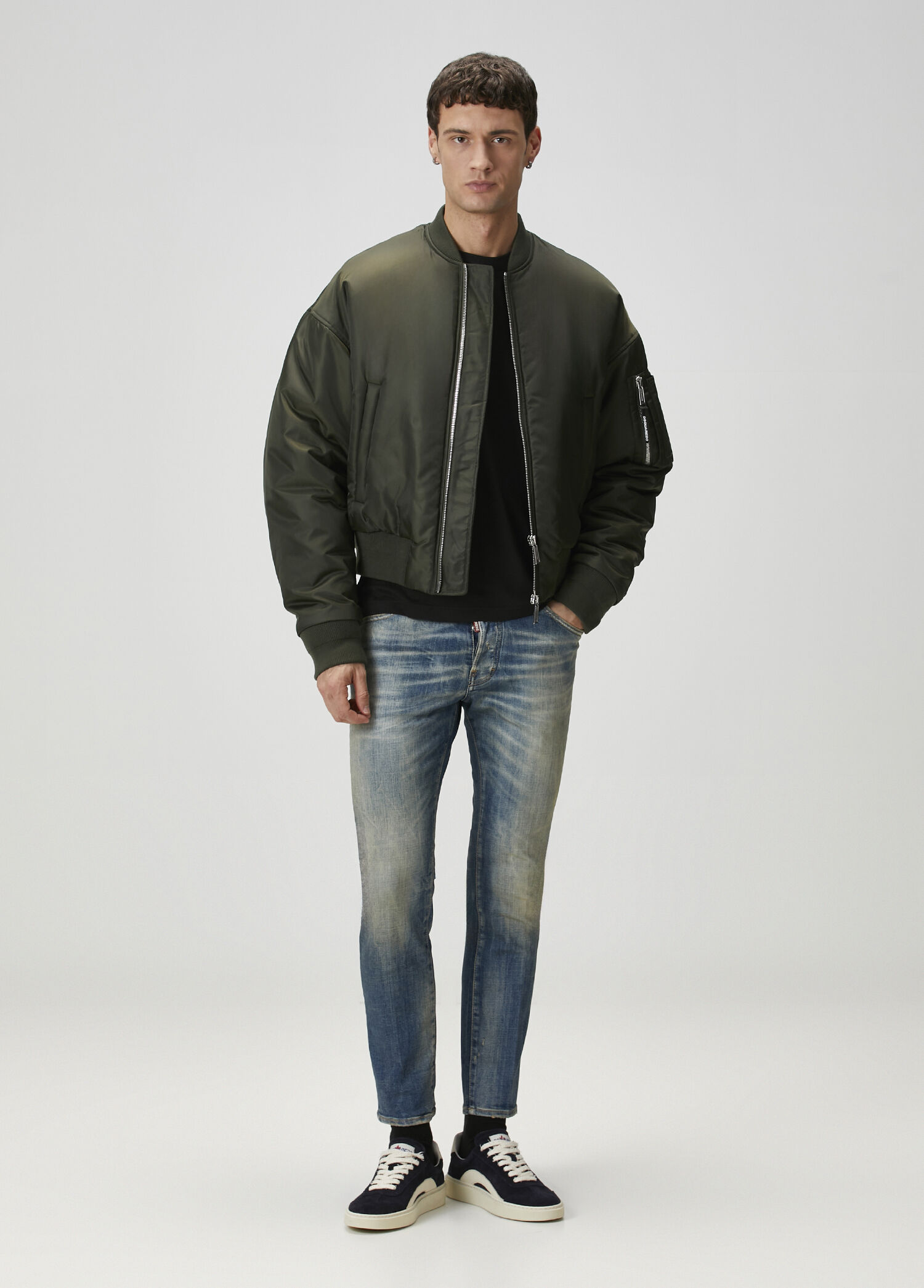 Dsquared2 - 80's Haki Bomber Mont - Haki