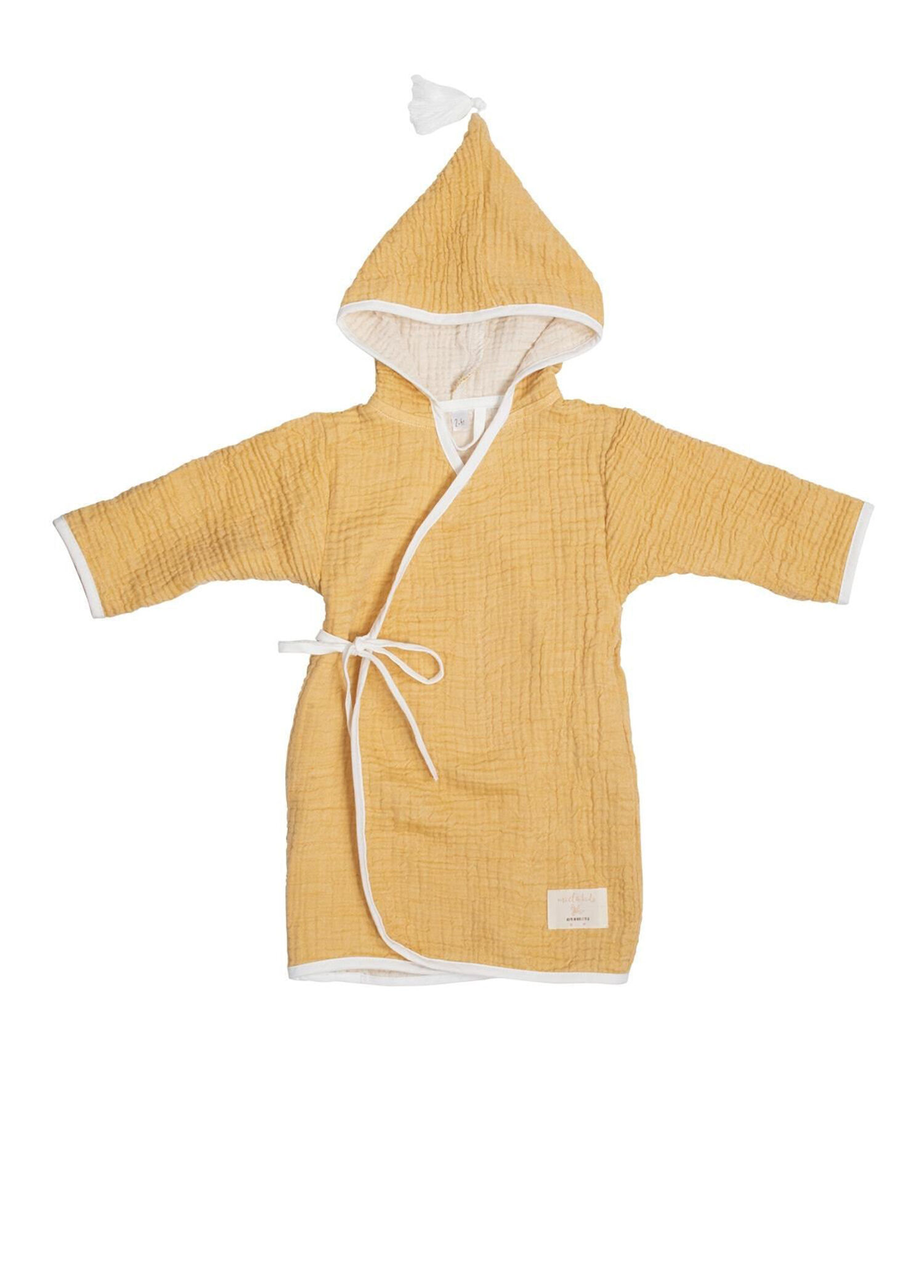 Marshmallow Balsarısı Pamuklu Unisex Çocuk Kimono Bornoz