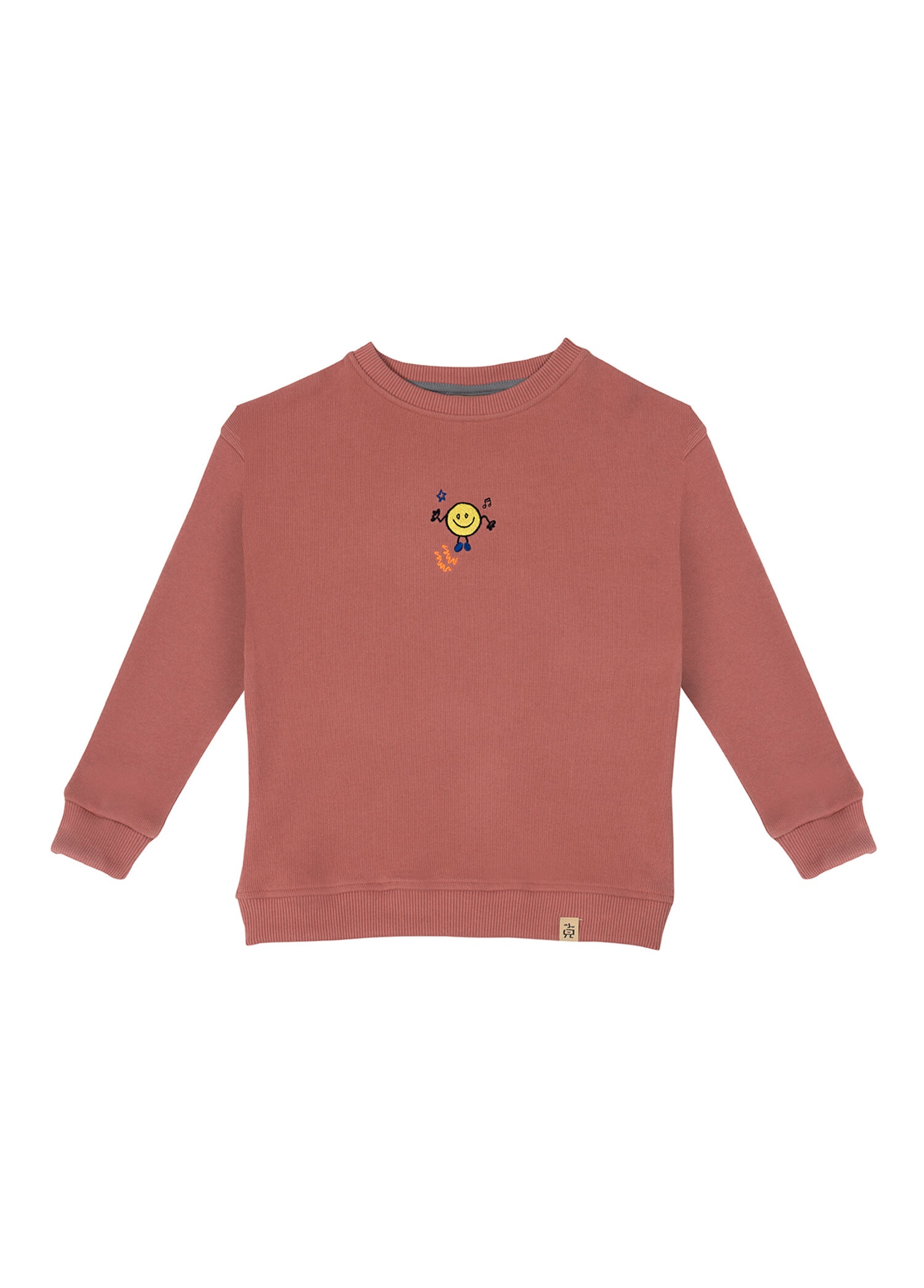 Pink Smiley Gül Kurusu Kız Çocuk Sweatshirt
