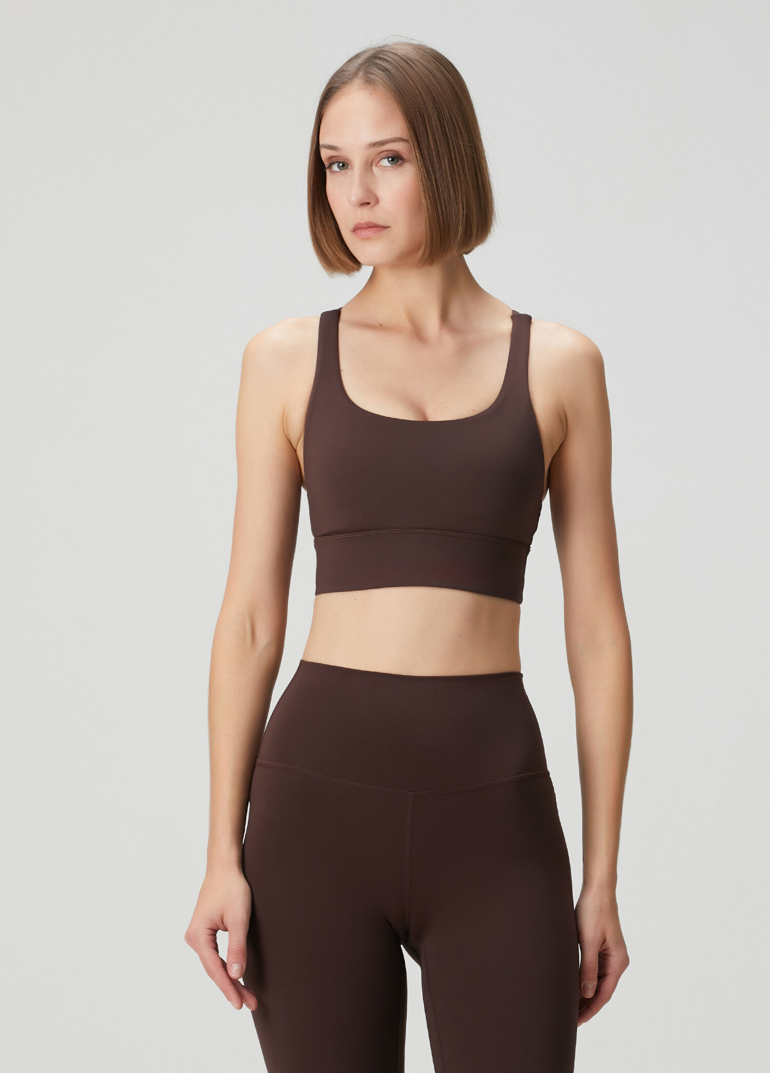 Energy Longline Kahverengi Spor Sütyen