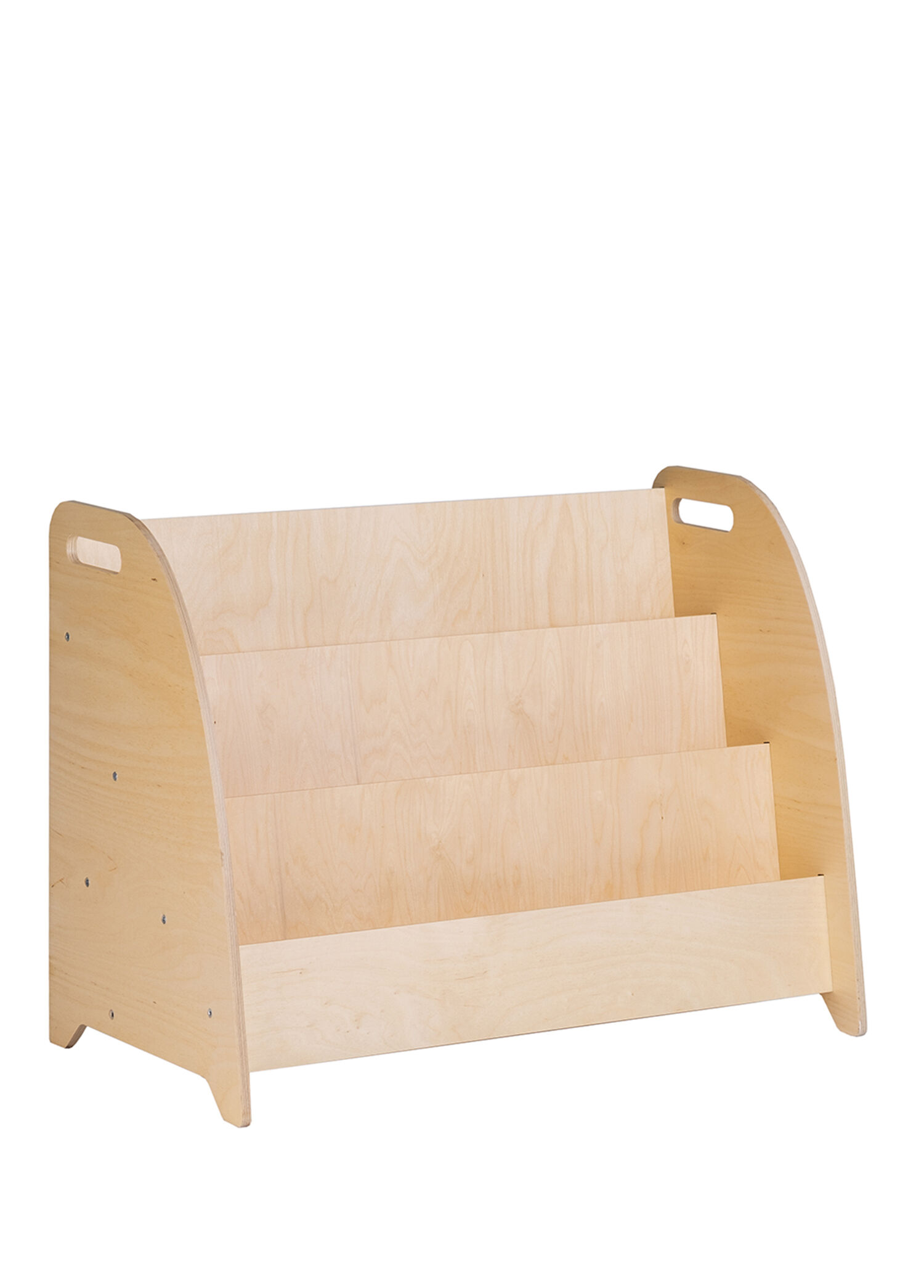 Montessori Huş Ahşap Taşınabilir Açılı Çocuk Kitaplık 60 cm
