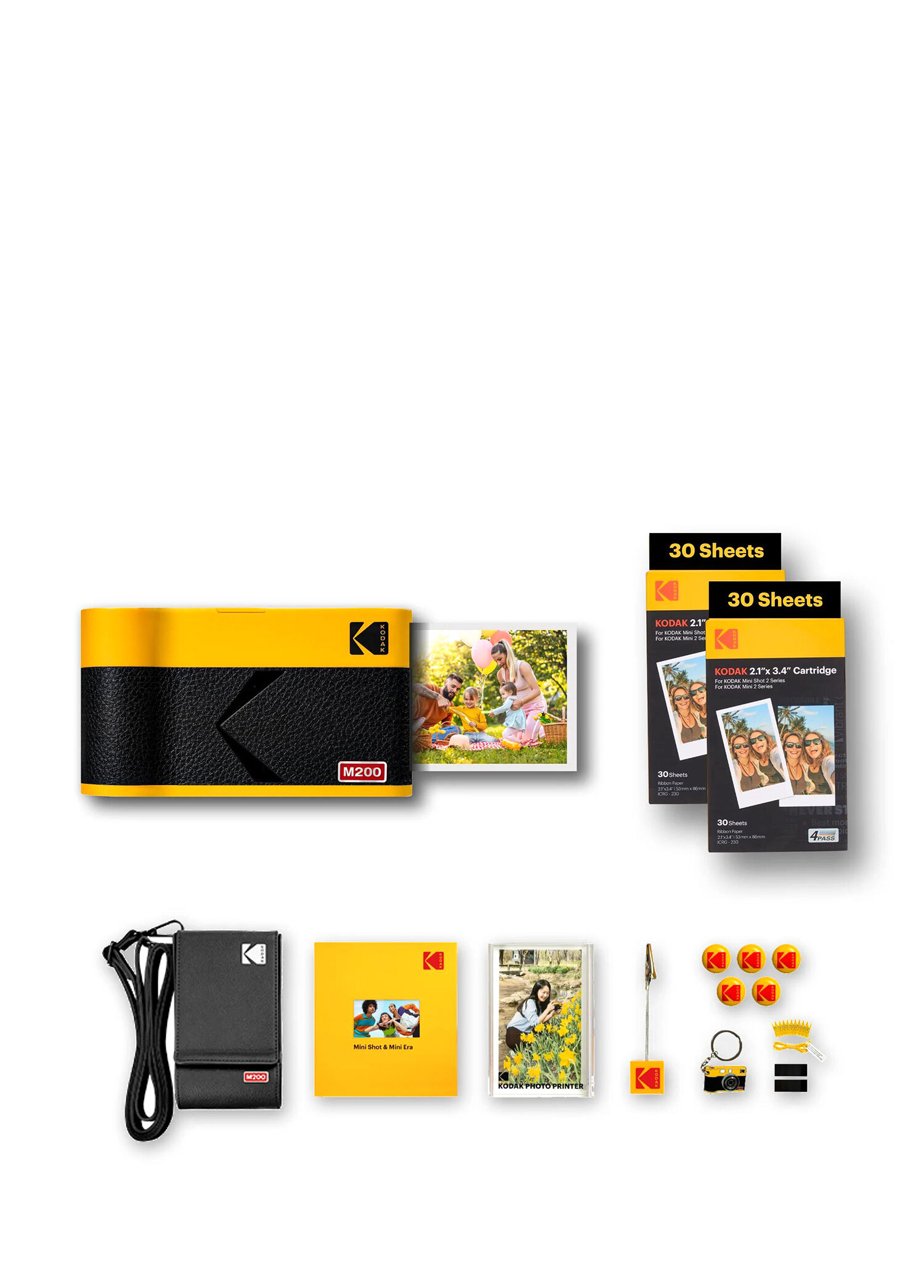 Mini 2 ERA Sarı Filmli Şipşak Fotoğraf Makinesi + 60 Adet Baskı Seti Aksesuar Kiti