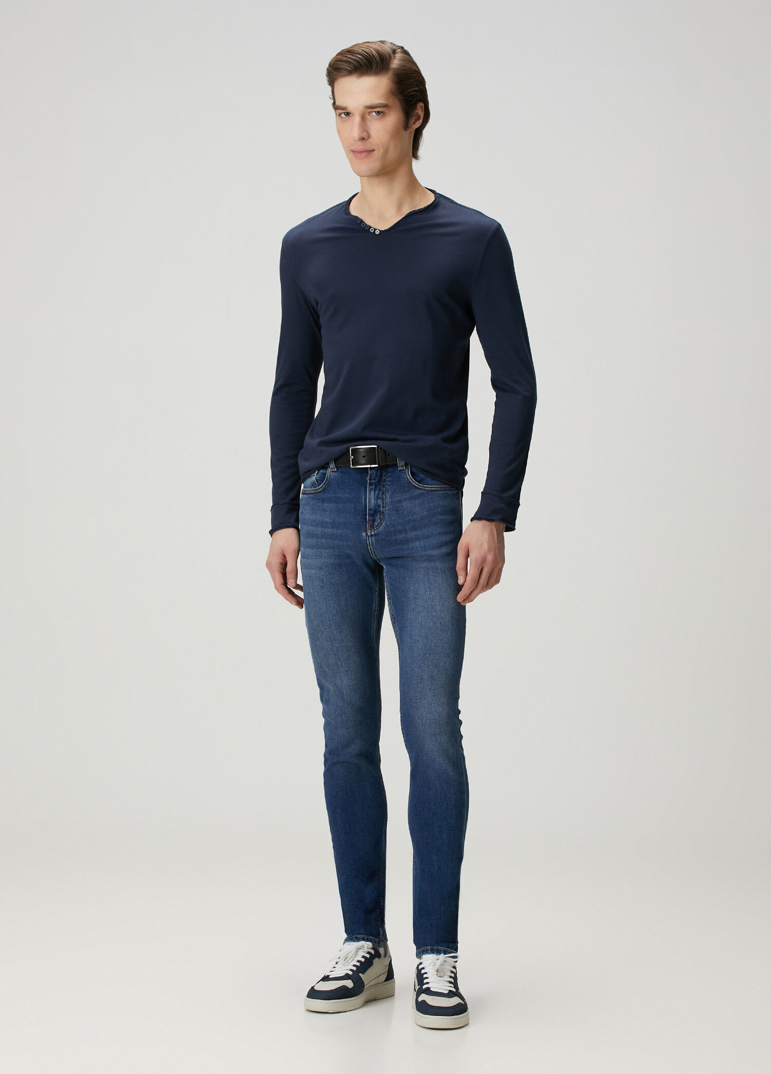 Slim Fit Mick Mavi Jean Pantolon
