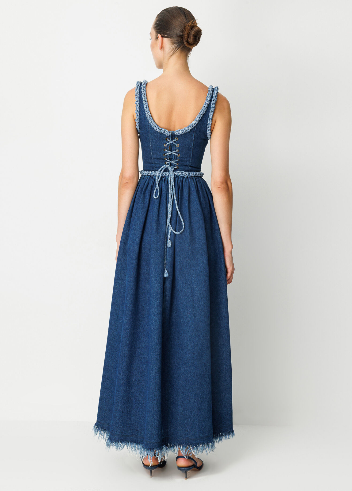 Wabi Sabi LACİVERT Kadın Isabella Lacivert Denim Kadın Elbise