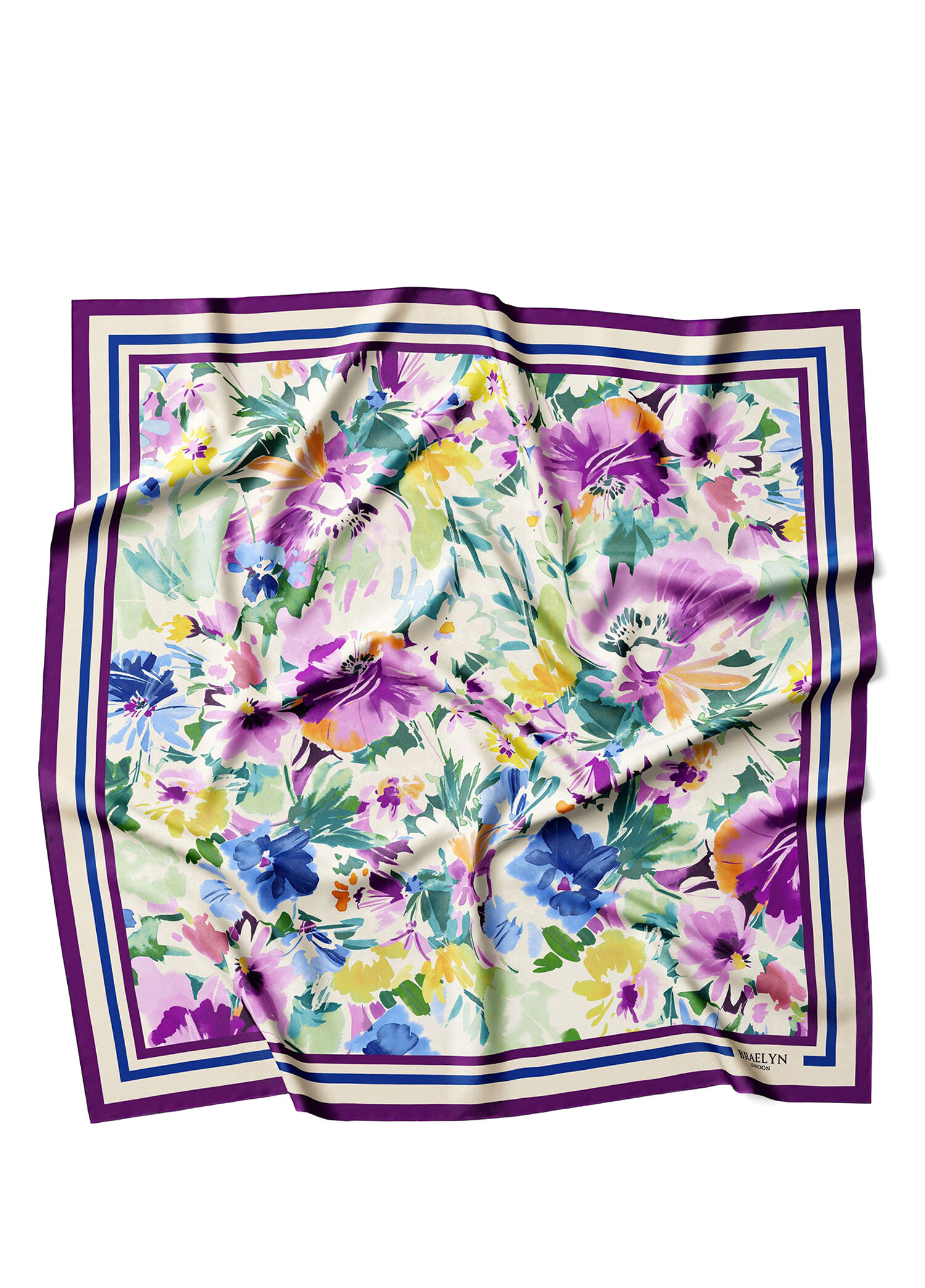 Floral Rhapsody Twill İpek Kadın Eşarp