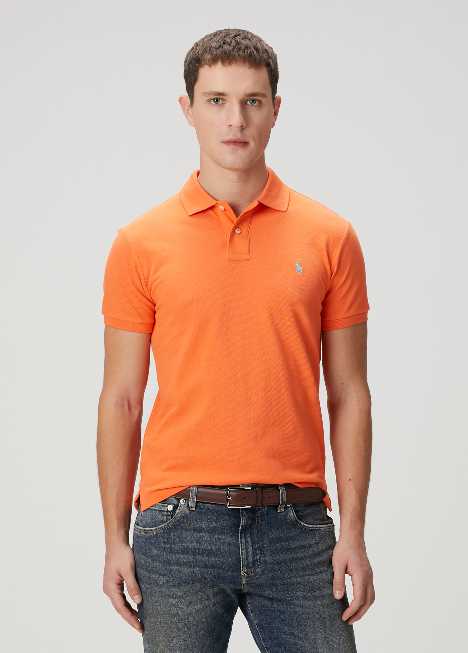 Turuncu Polo Yaka T-shirt