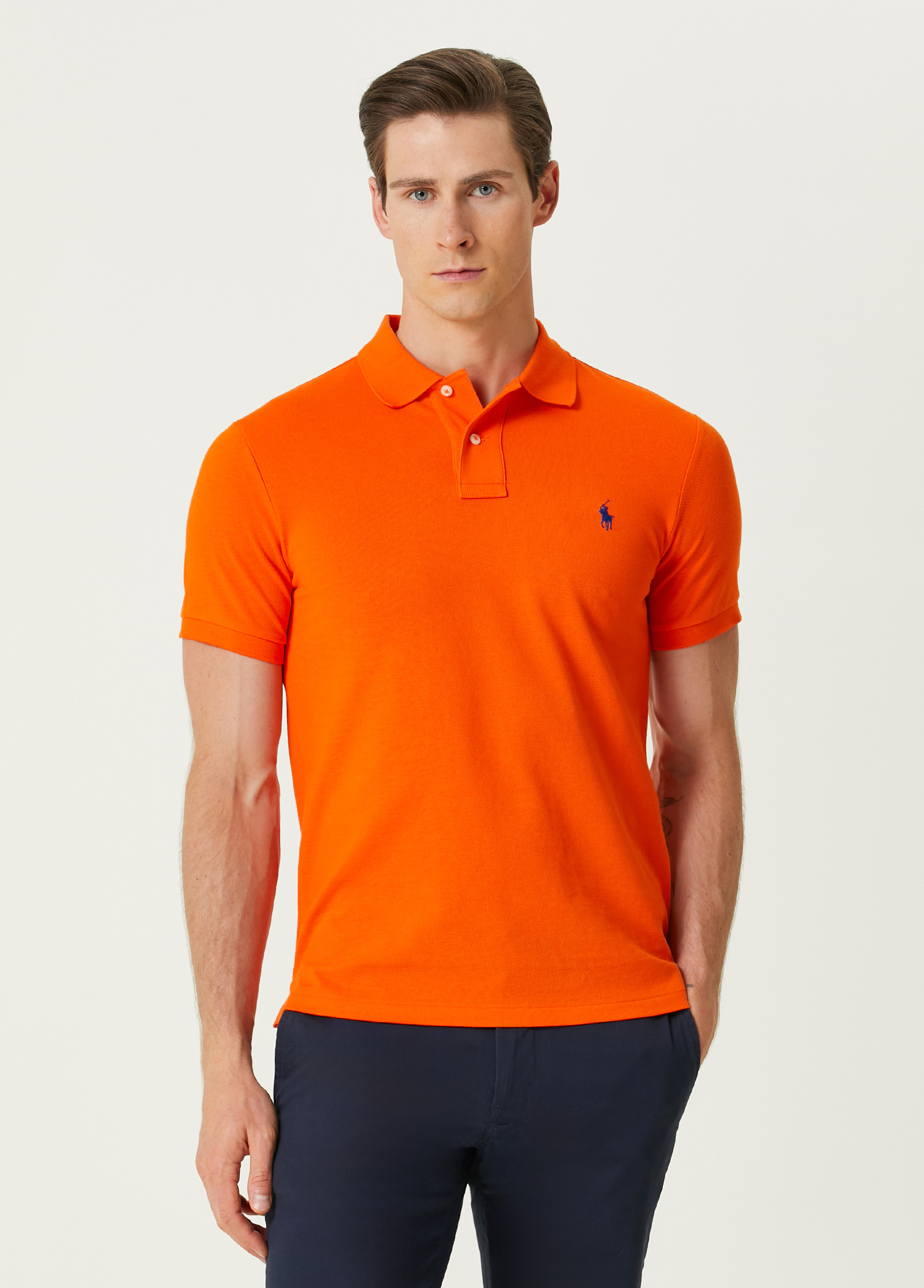 Turuncu Polo Yaka T-shirt