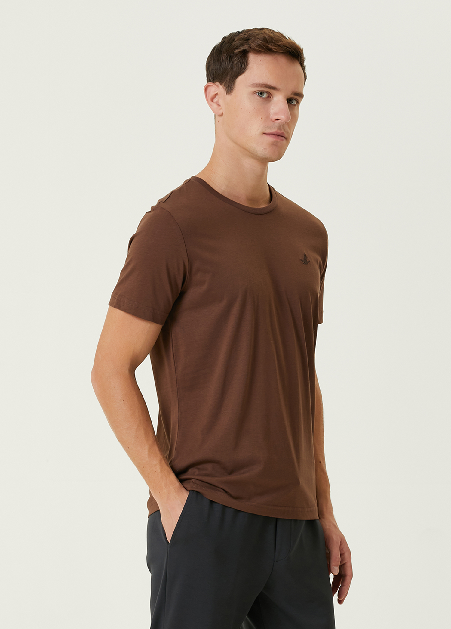 Kahverengi Basic T-shirt_1