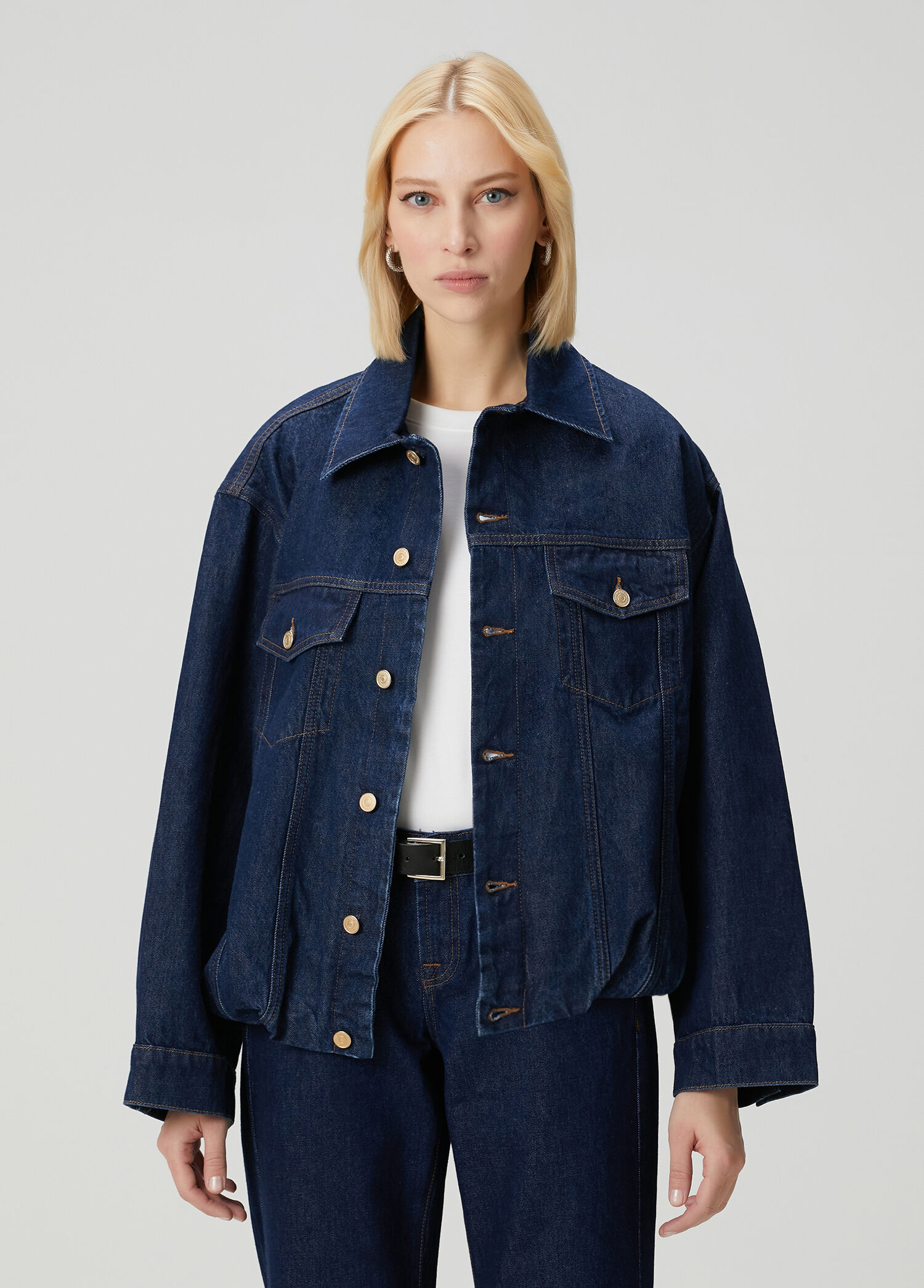 Lacivert Denim Ceket