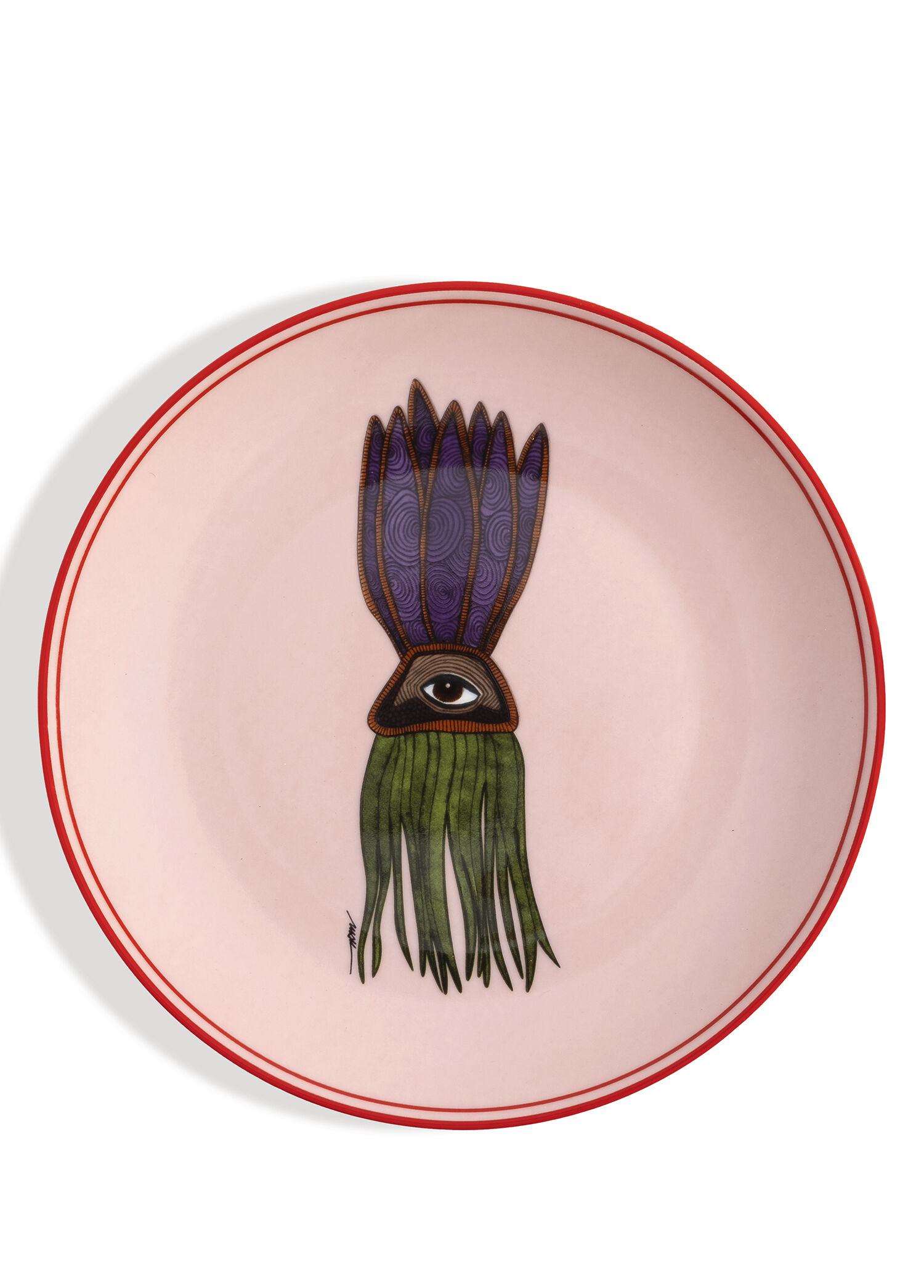 I Believe In Good Pink Porcelain Dessert Plate