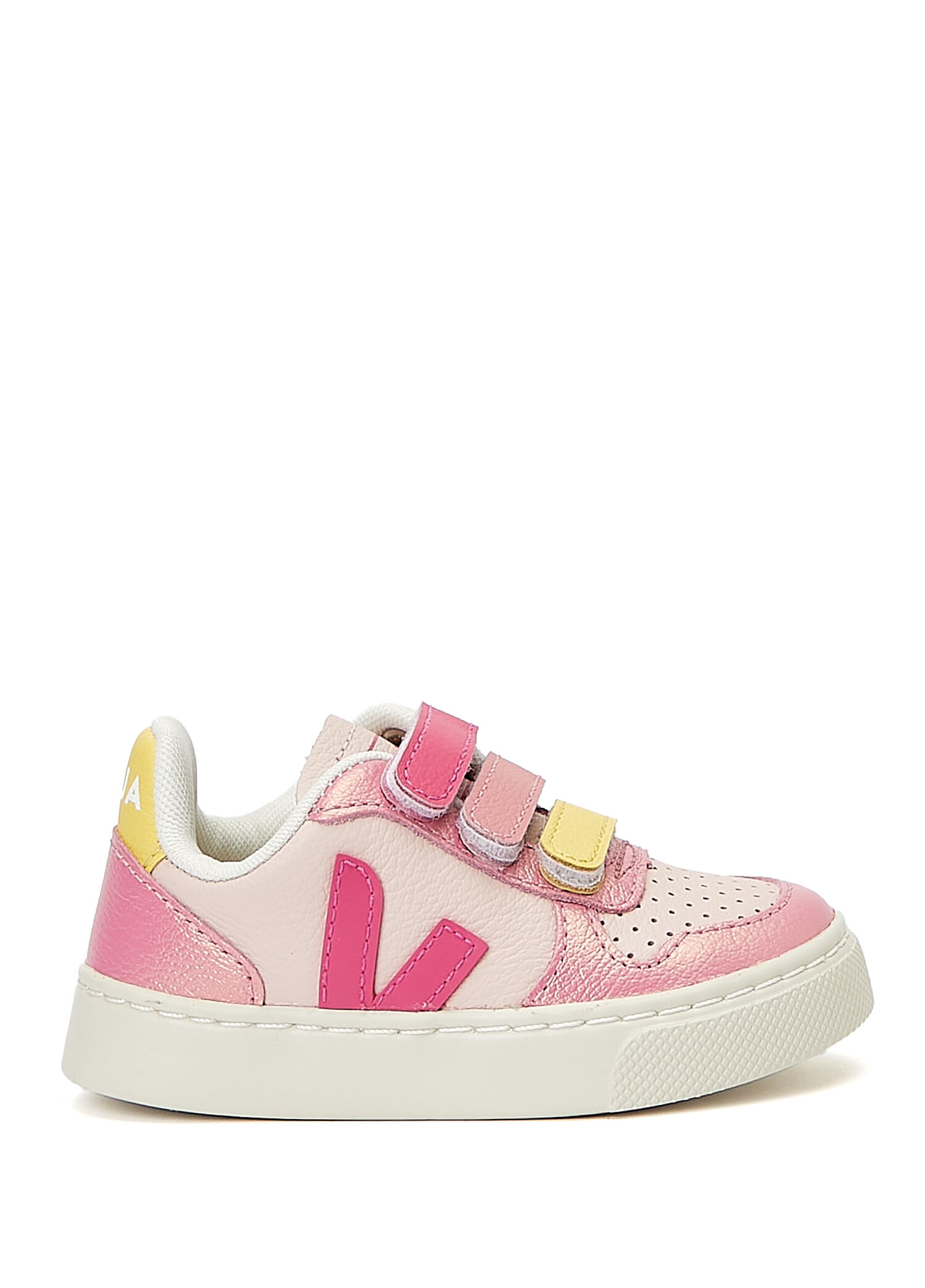 Small V-10 Pembe Unisex Çocuk Deri Sneaker