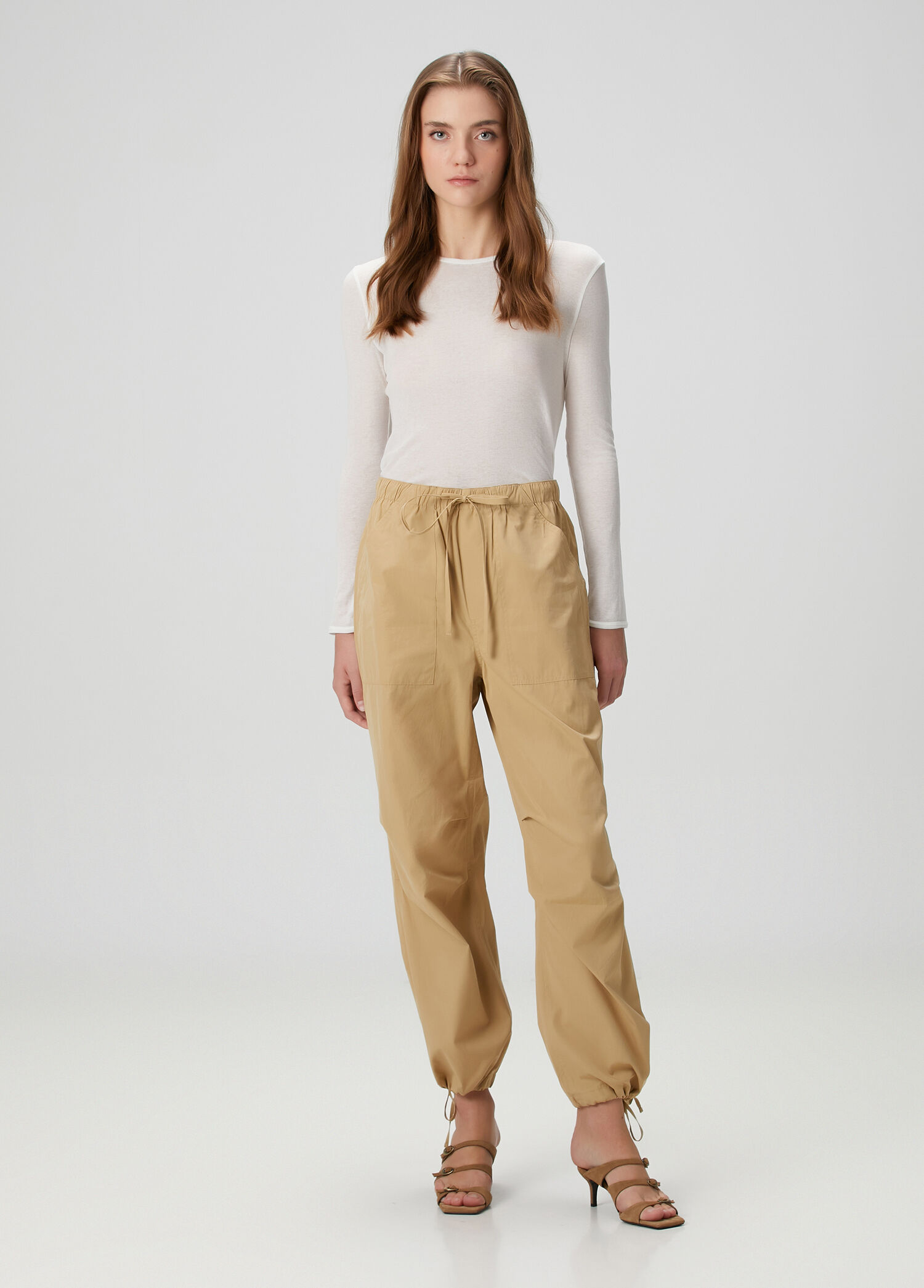 Bej Jogger Pantolon