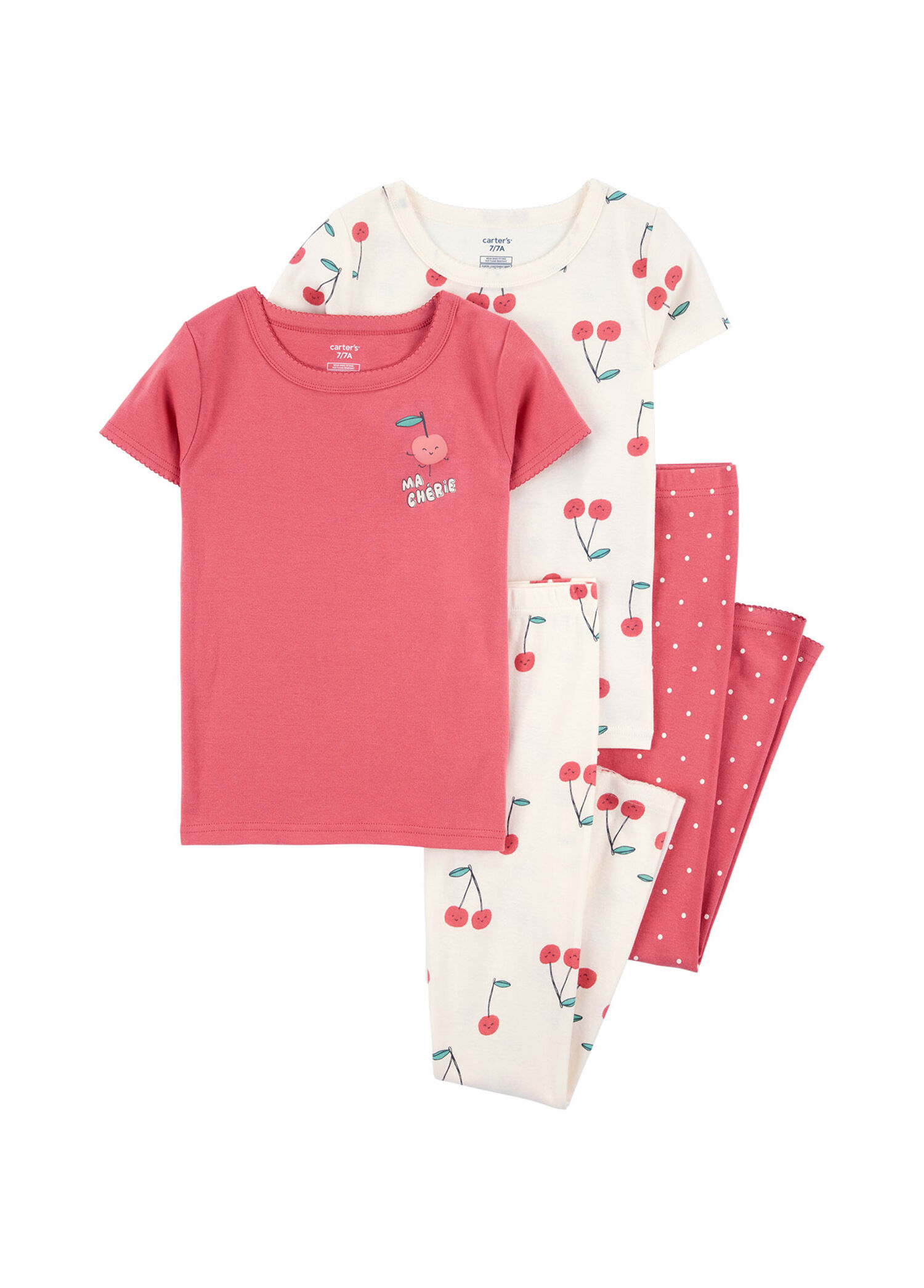 Kısa Kollu Pantolon Pijama Kız Çocuk 4'lü Set