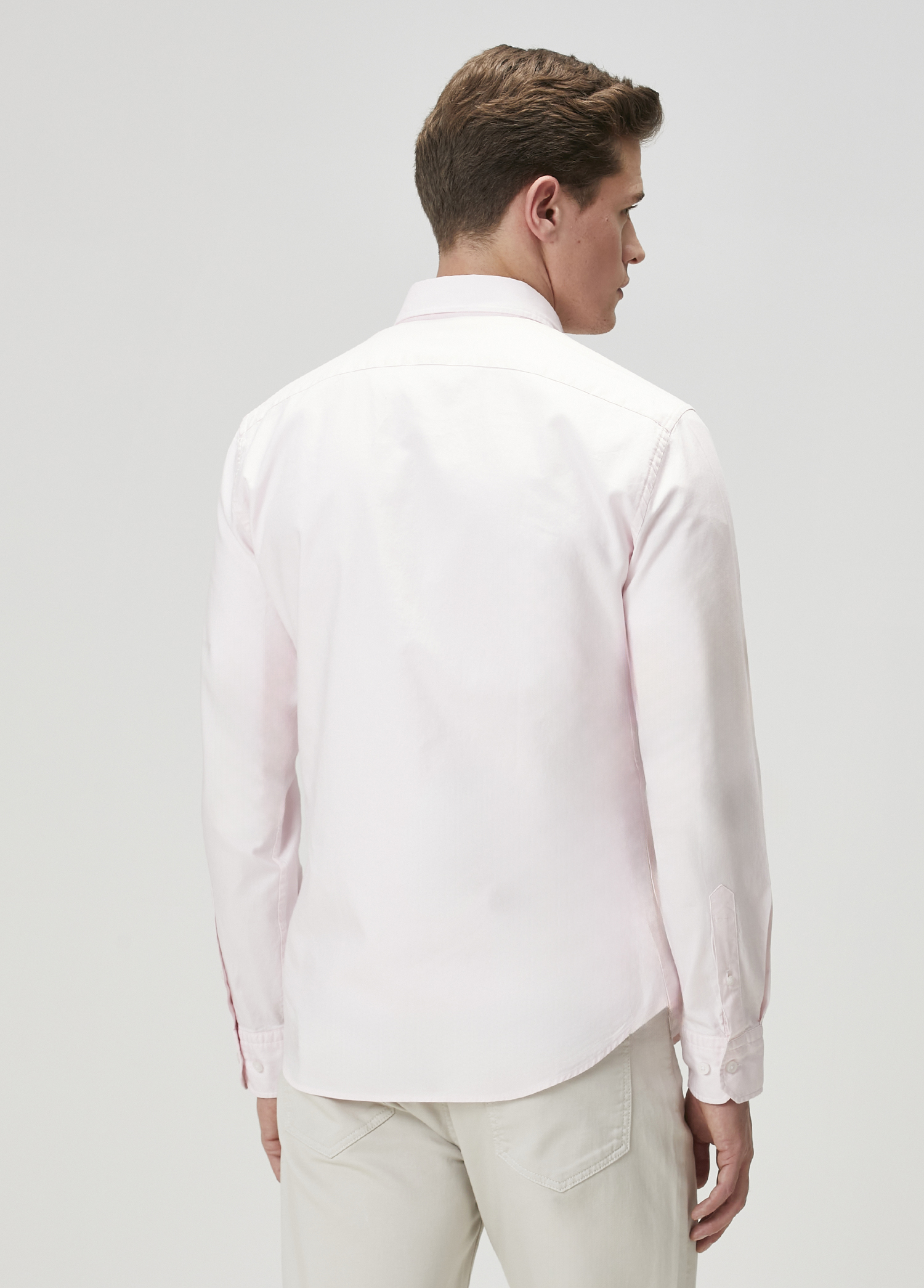 Slim Fit Pembe Gömlek_4