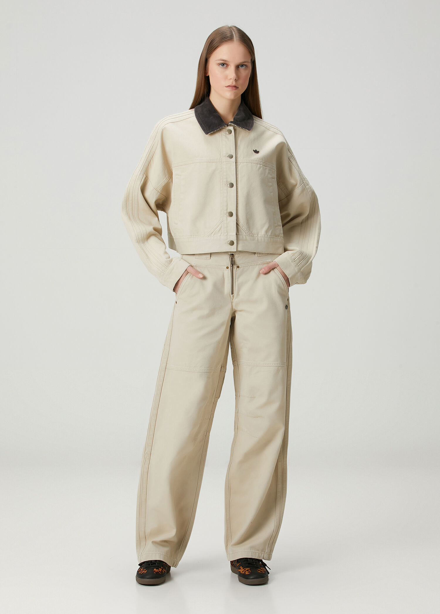 Camel Kanvas Bol Pantolon