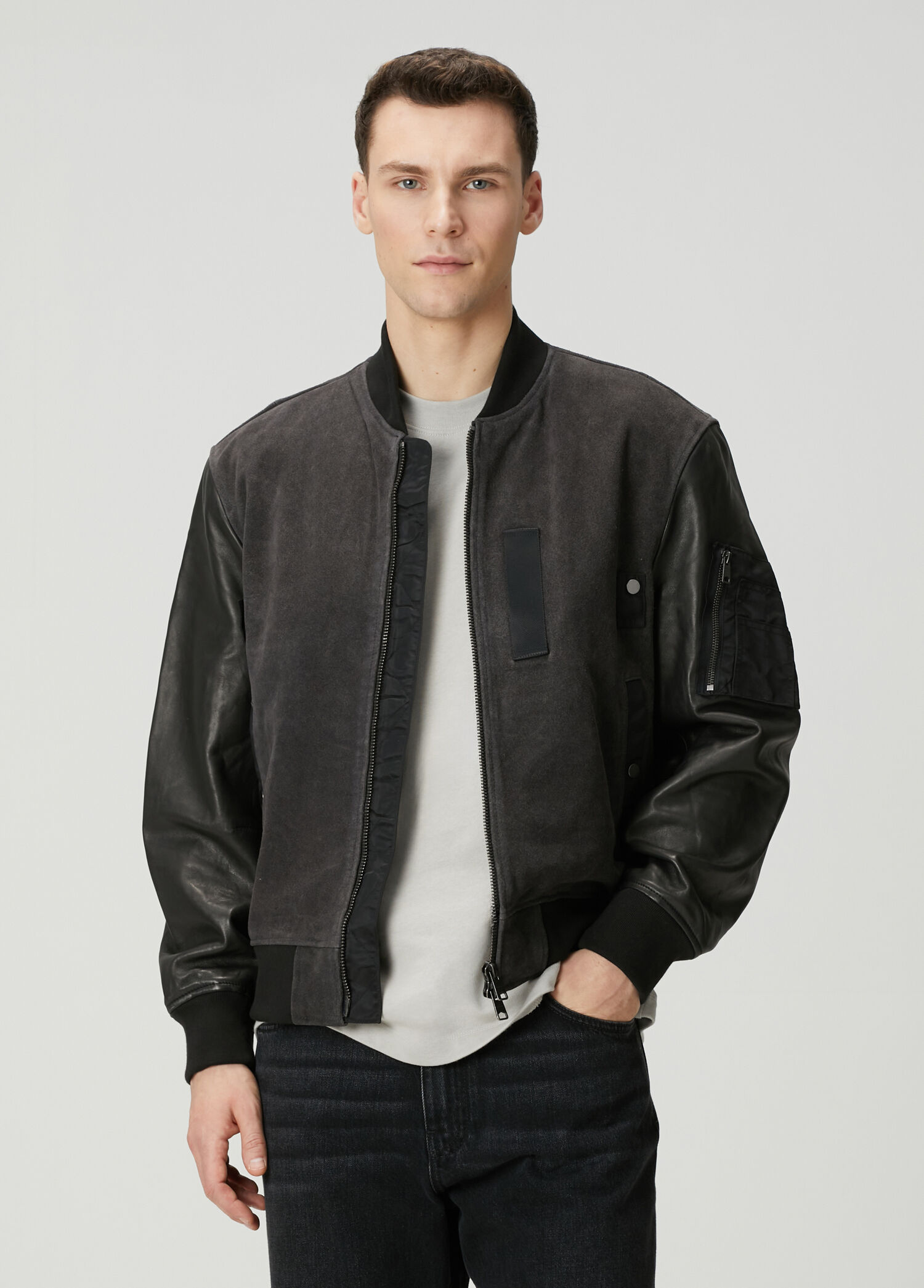 Legion Siyah Süet Bomber Mont