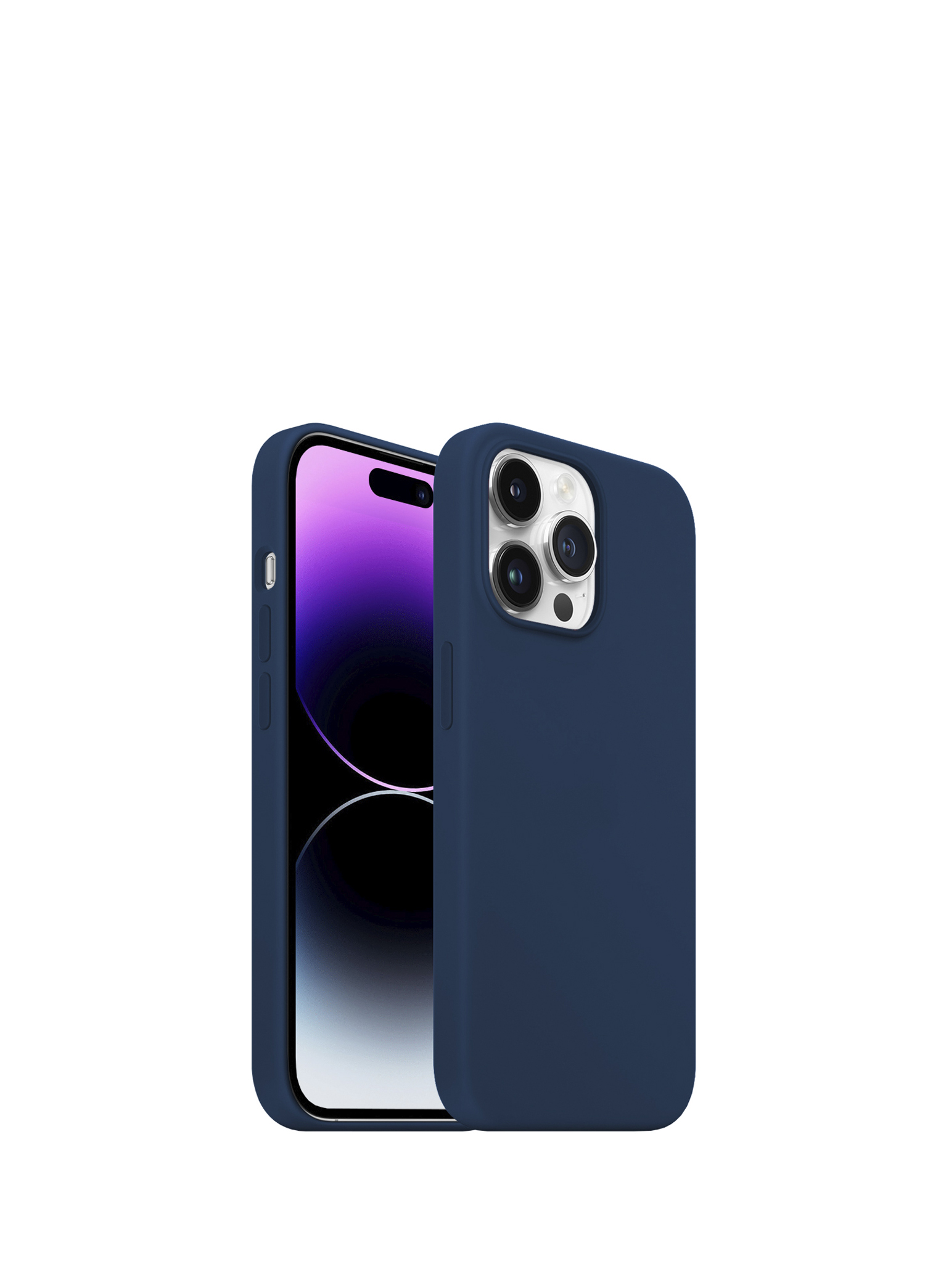 iPhone 14 Pro Max Rubber Fit Navy Blue Kılıf