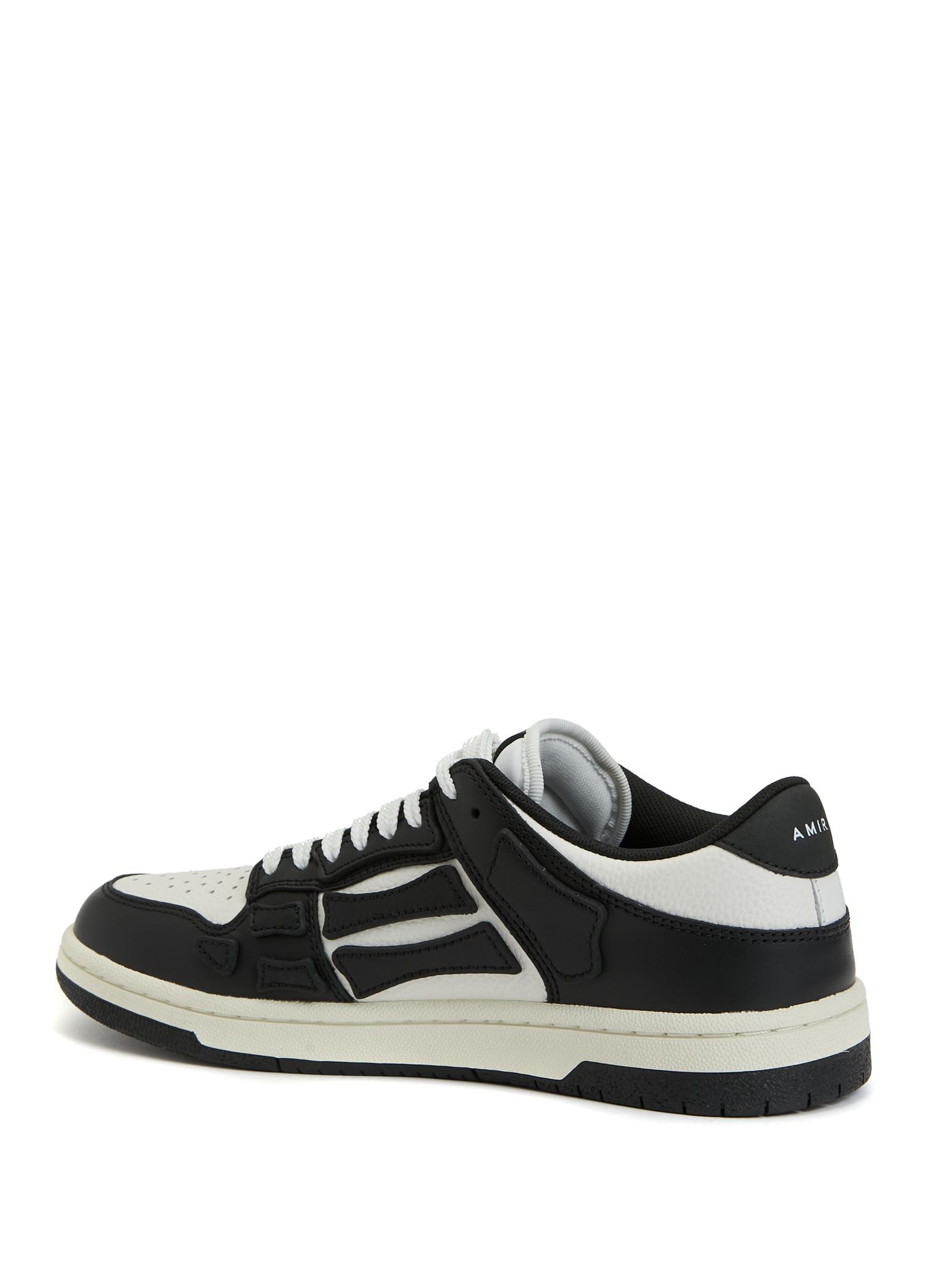 Amiri - Skel Top Low Siyah Beyaz Kadın Deri Sneaker - Siyah-Beyaz