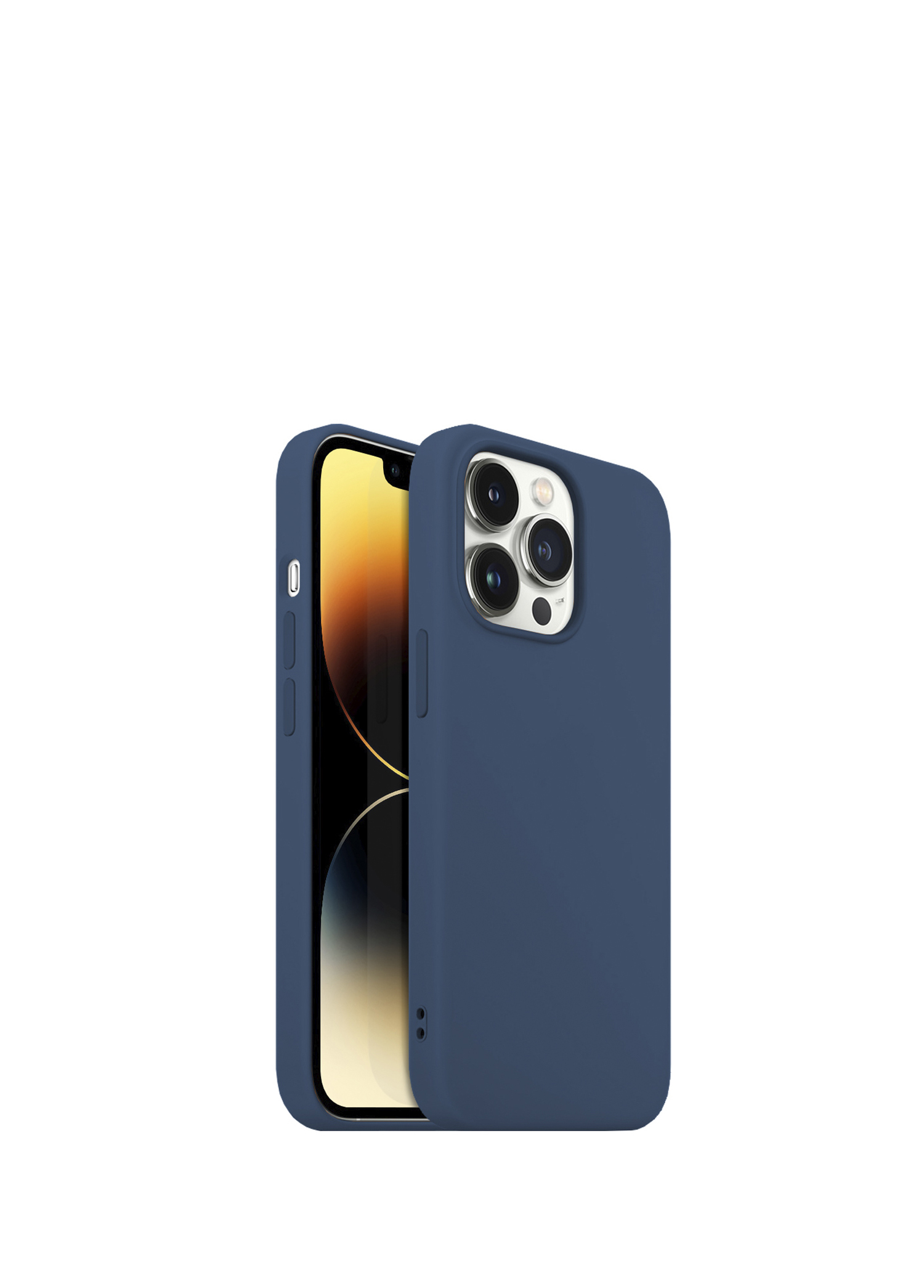 iPhone 14 Pro Rubber S Navy Blue Plastik Kılıf