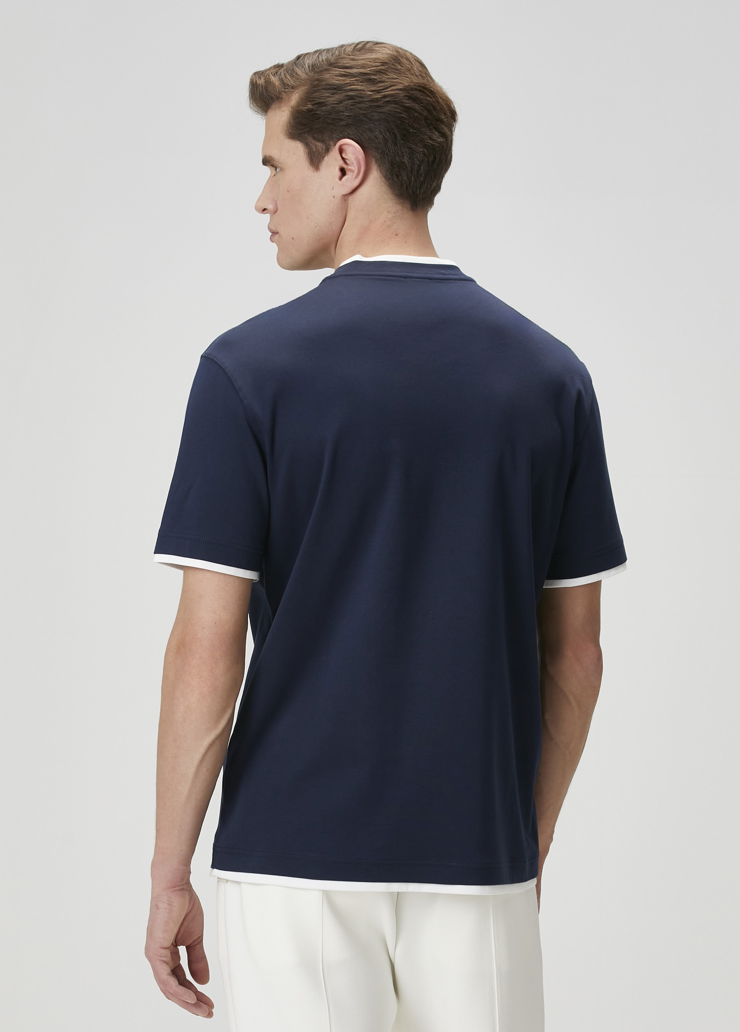 Lacivert Kontrast T-shirt_4