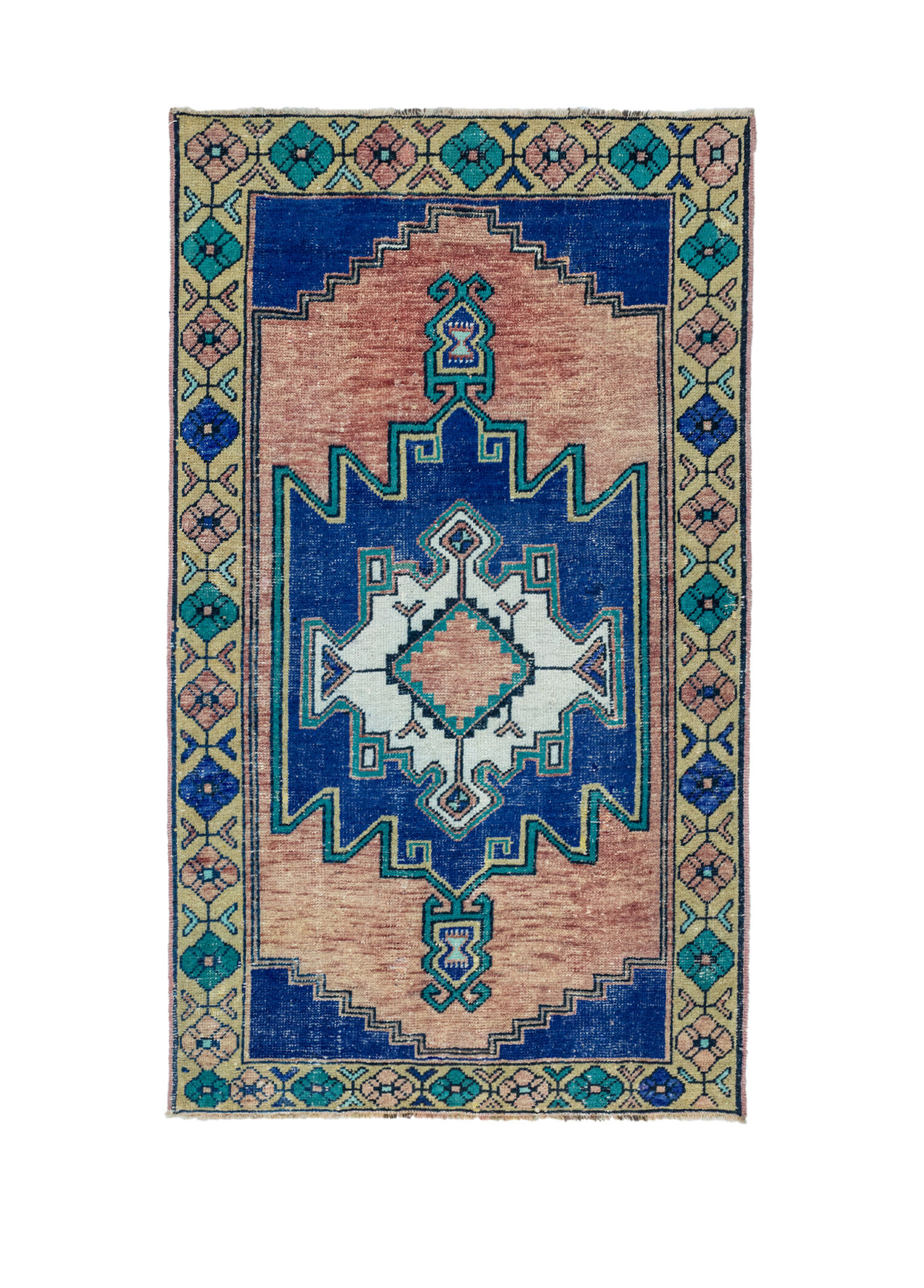 Vintage Etnik Desenli Halı 92x158 cm