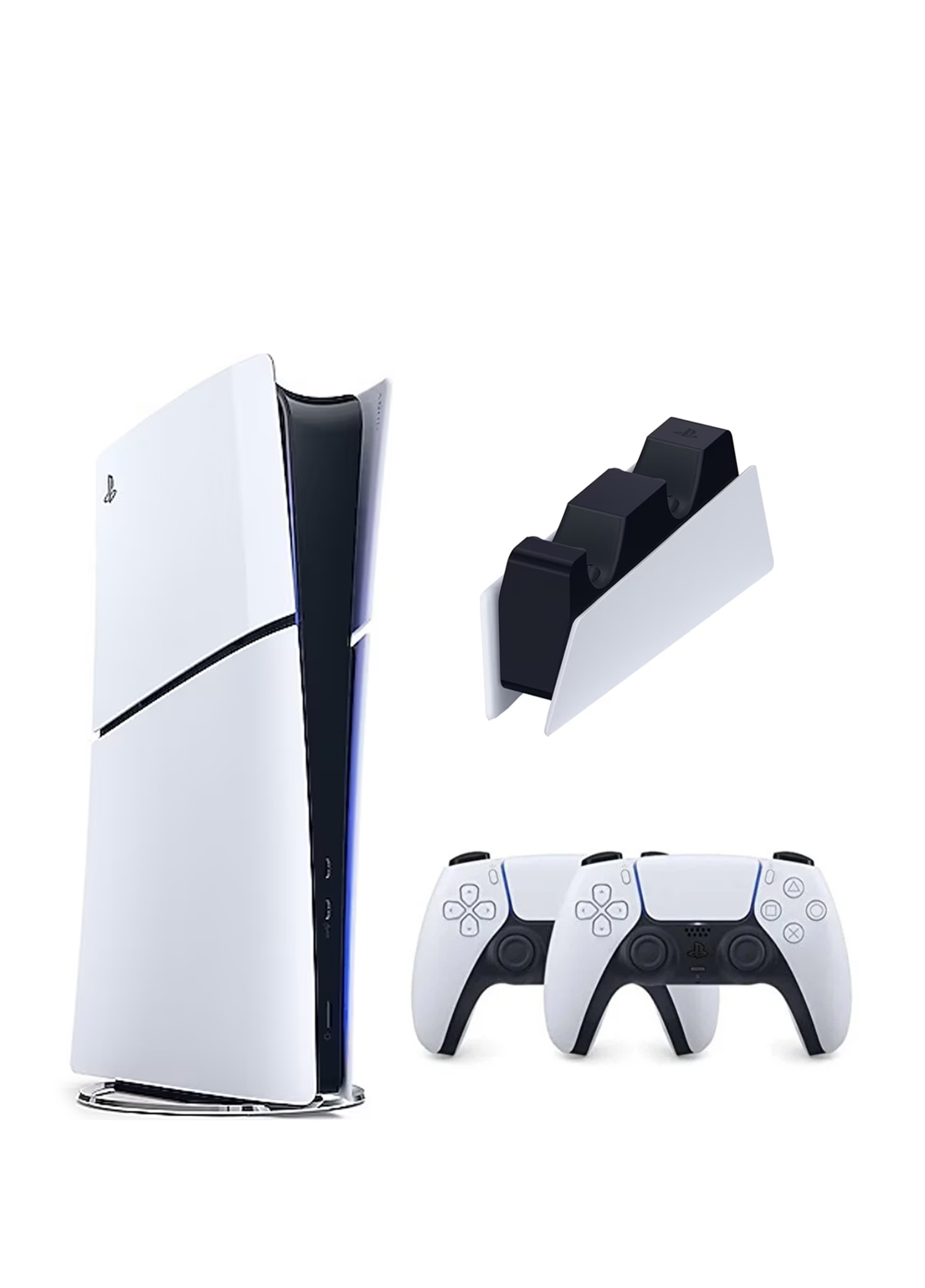 PlayStation 5 1 TB Slim Digital Edition Oyun Konsolu + 2. PS5 Kol  + PS5 Şarj İstasyonu