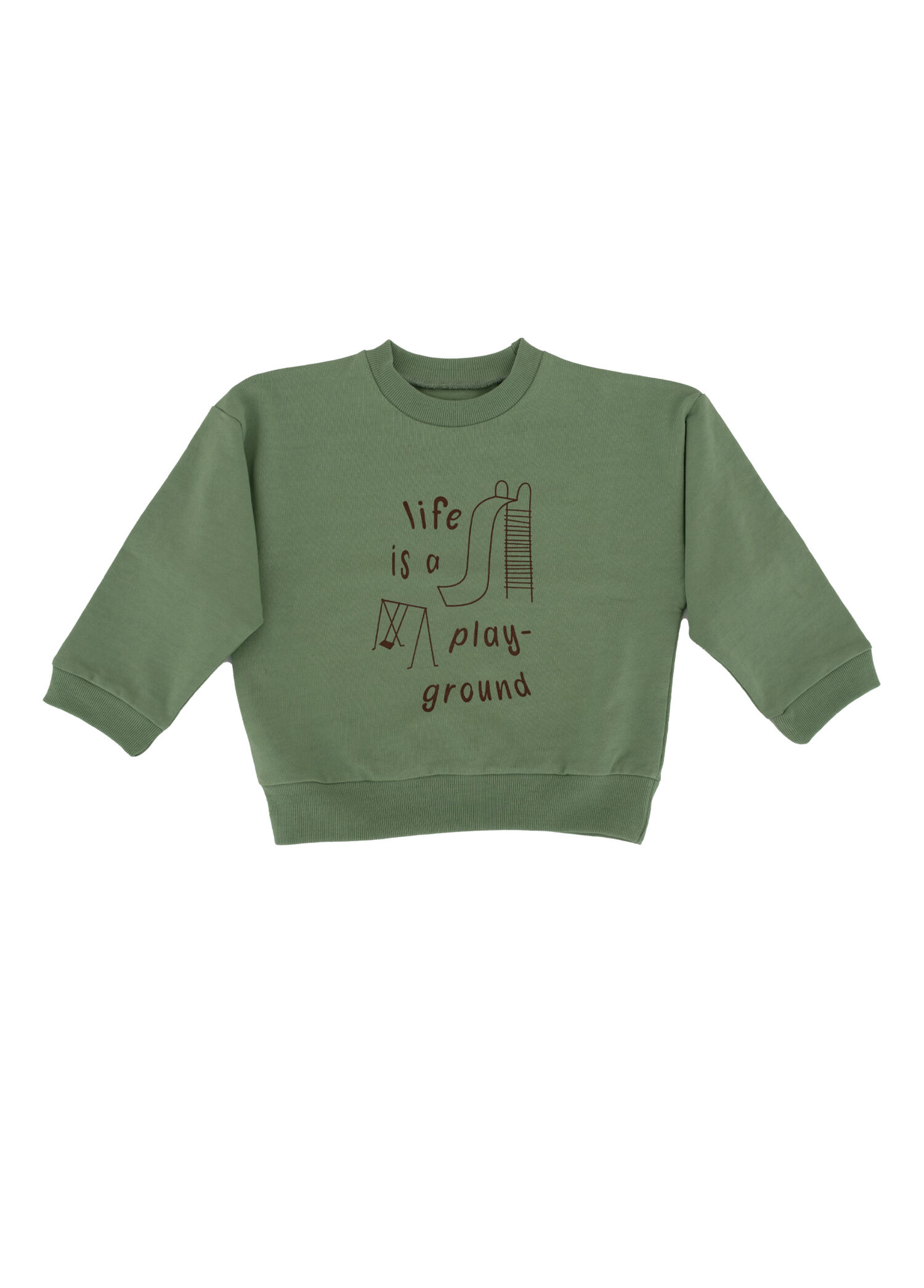 Play Baskılı Mint Unisex Çocuk Sweatshirt
