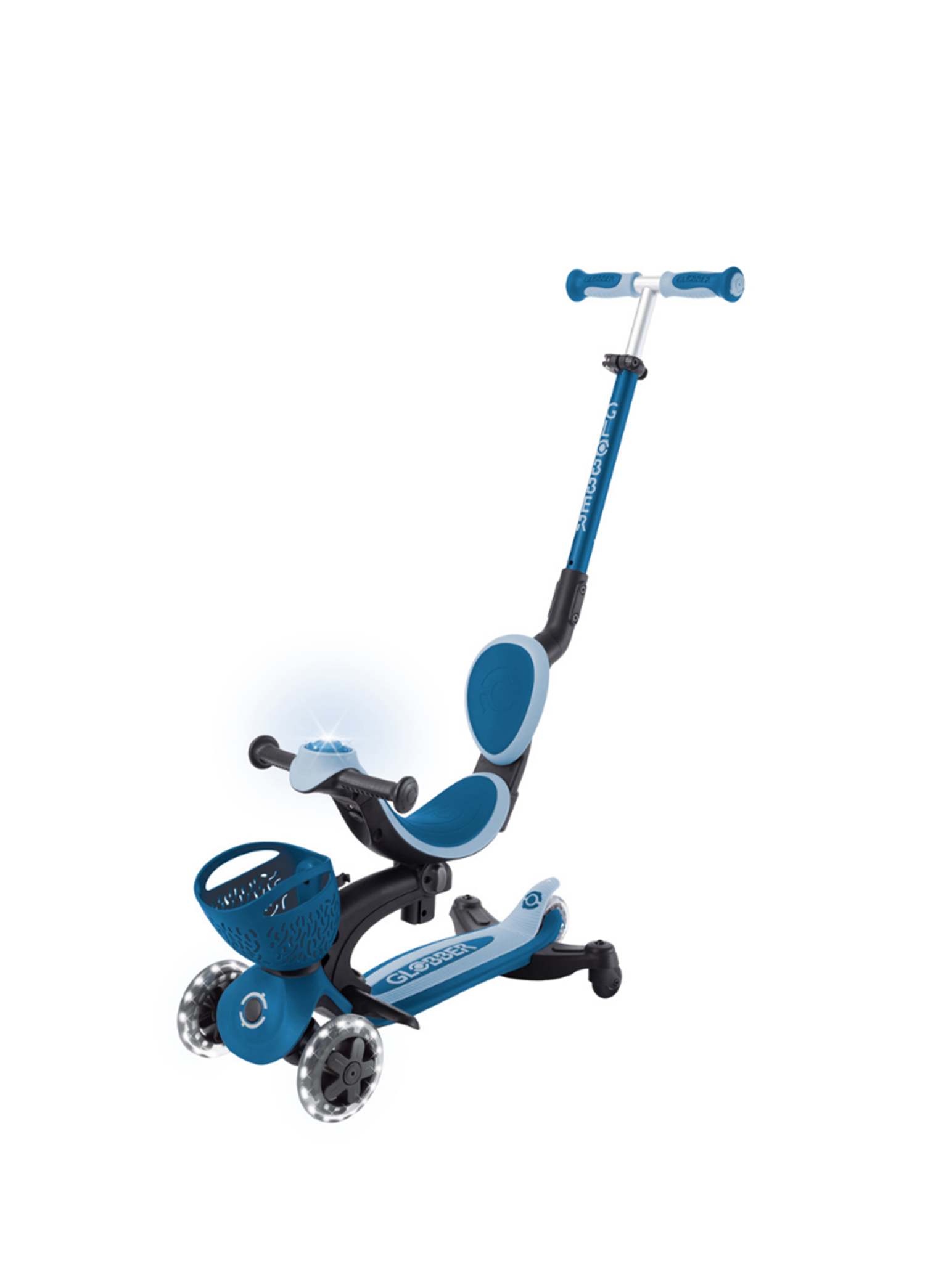 Go Up Baby 360 Işıklı Pastel Mavi Çocuk Scooter