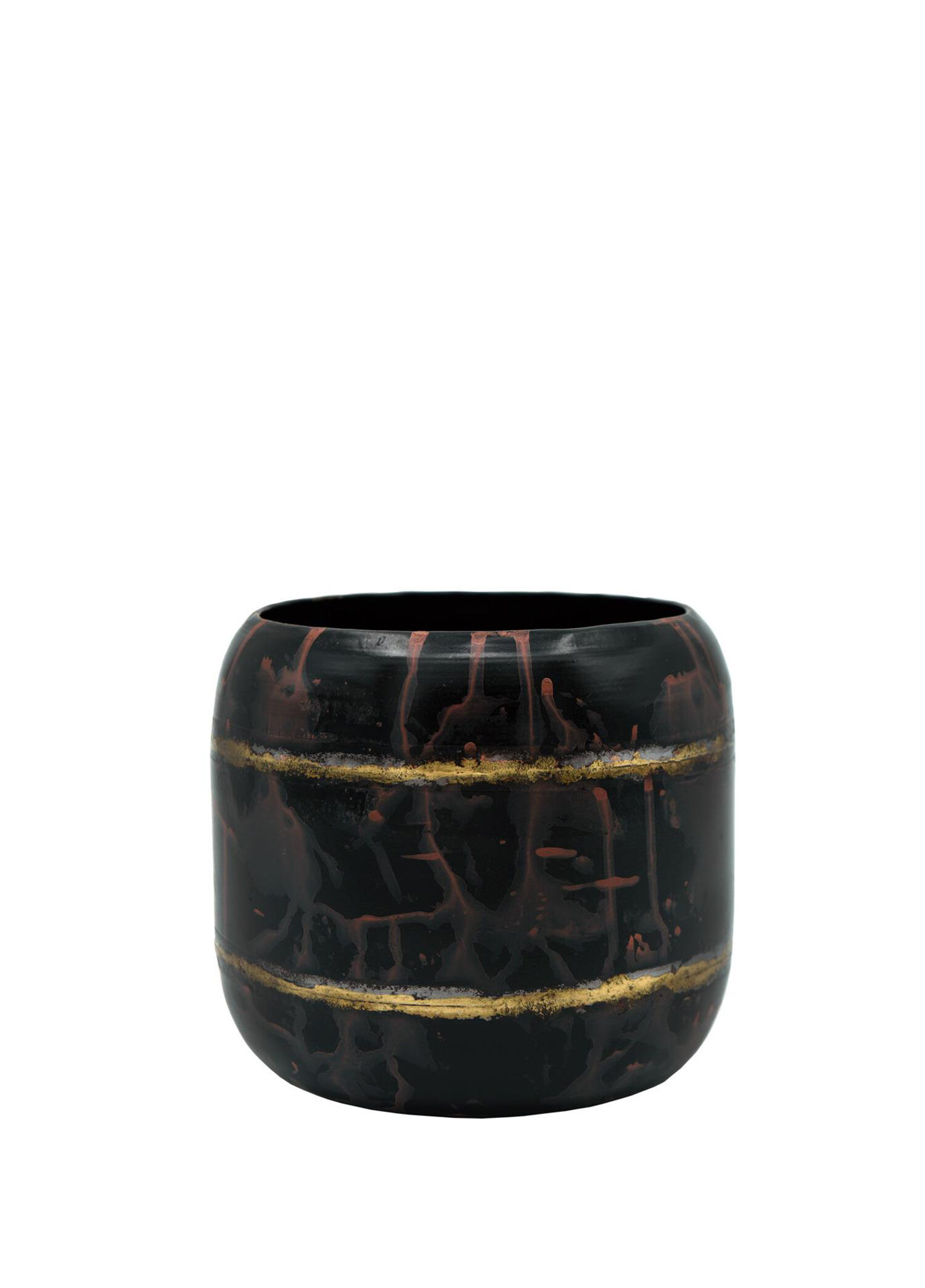 Arwin Siyah Metal Saksı 16x14 cm