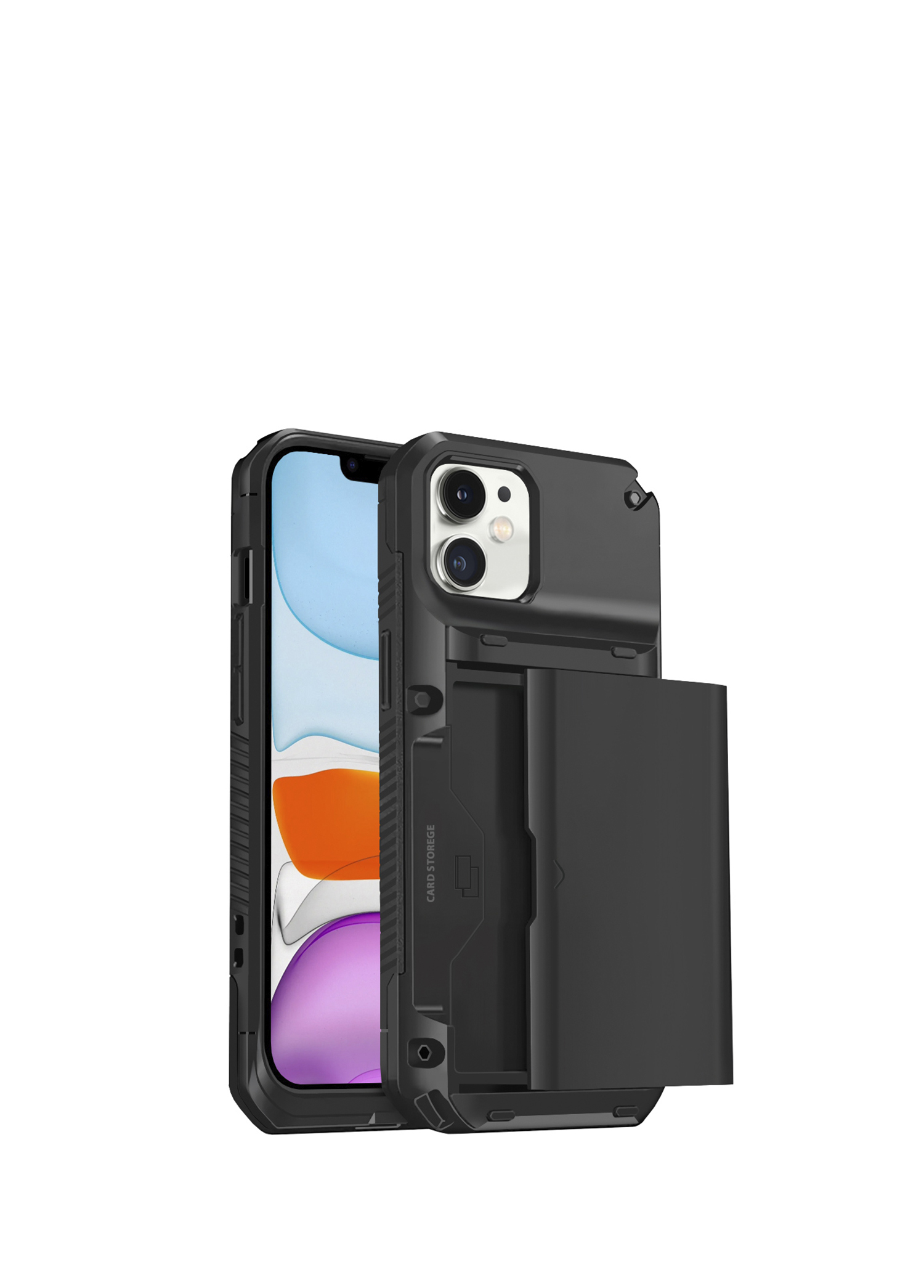 iPhone 11 Slide Armor Siyah Plastik Kılıf