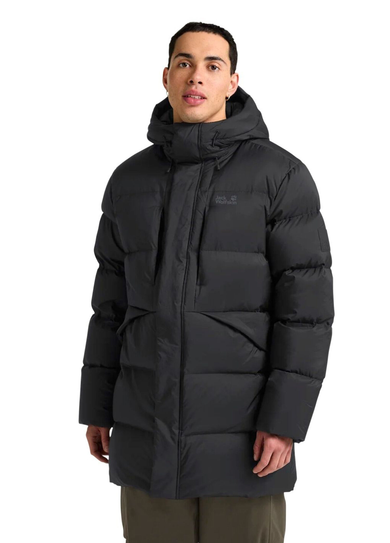 Icy Hill Coat Rds Siyah Kaz Tüyü Kapüşonlu Erkek Outdoor Ceketi