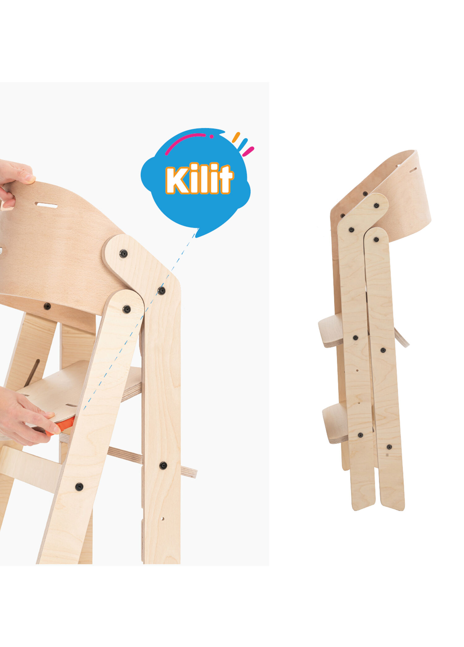 Mamatoyz - My Chair – Only Chair Naturel Ahşap Portatif Mama