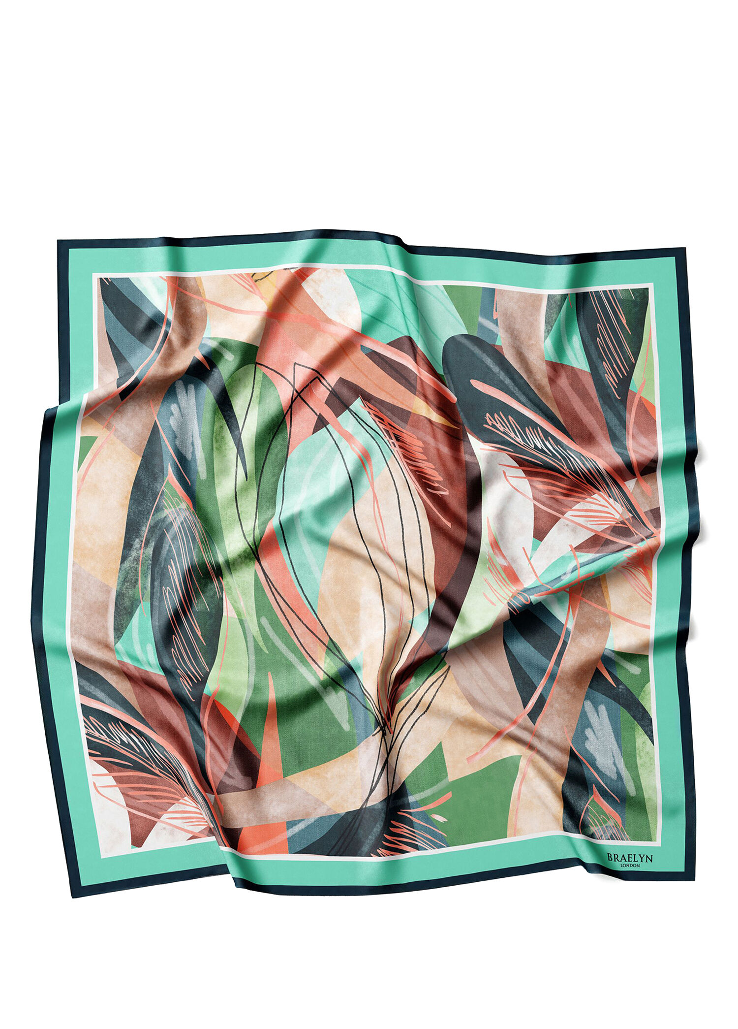 Serene Canopy Renkli Twill İpek Kadın Eşarp