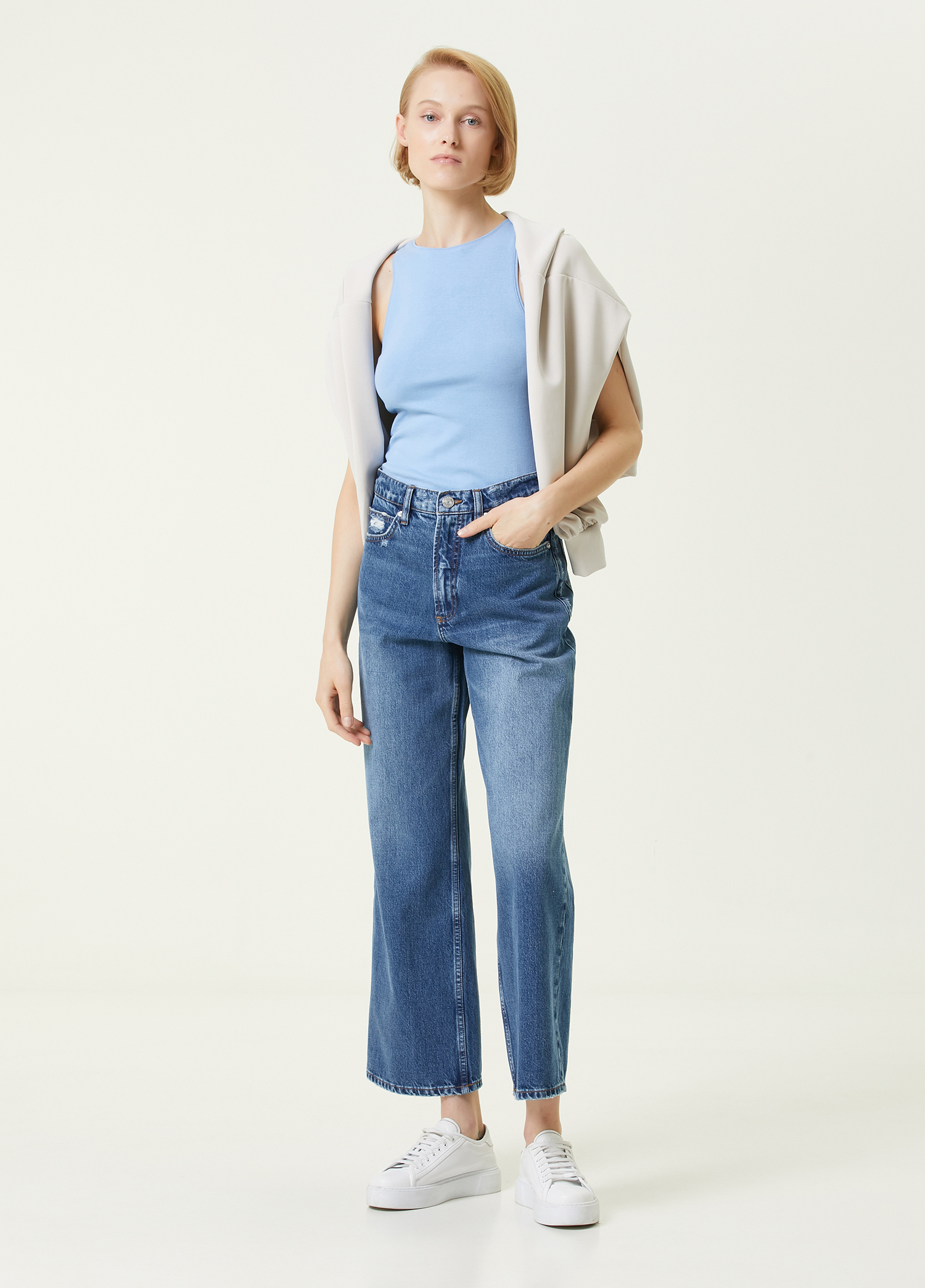 Beymen Wide Leg Mavi Jean Pantolon. 1