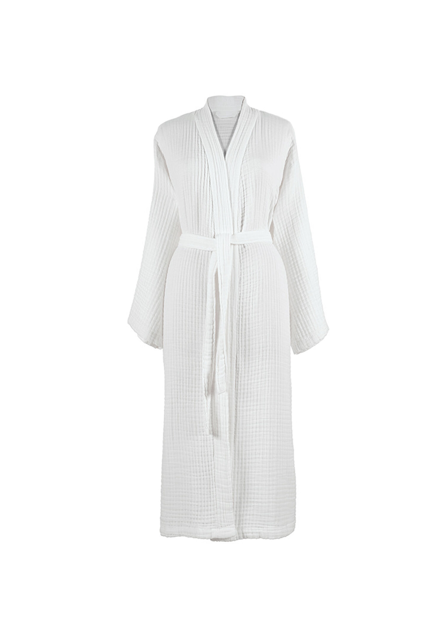 Jasper Off White Pamuklu Müslin Unisex Bornoz