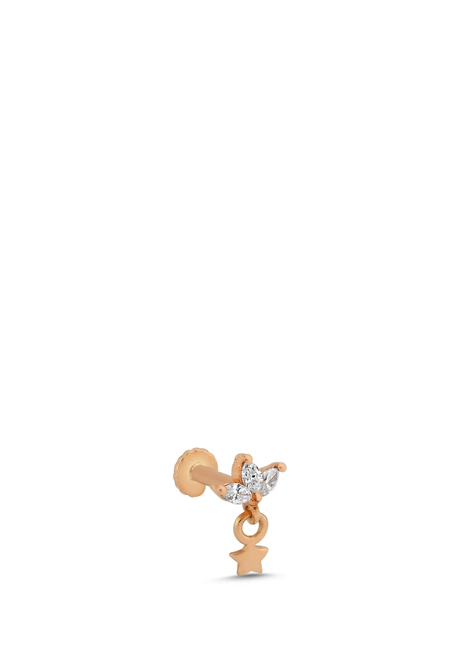 Pırlantalı Kadın Altın Piercing