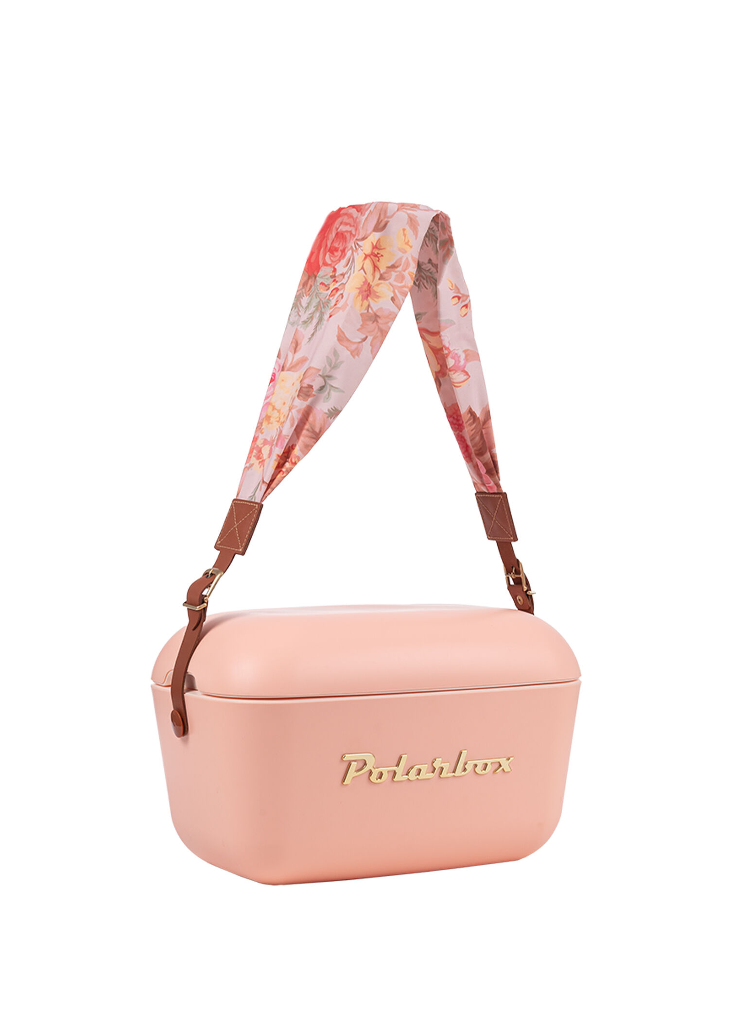 Prinkstyle Flower Classic Deri Kayışlı Coral Gold Edition Soğuk ve Sıcak Tutucu Thermo Çanta 12 lt