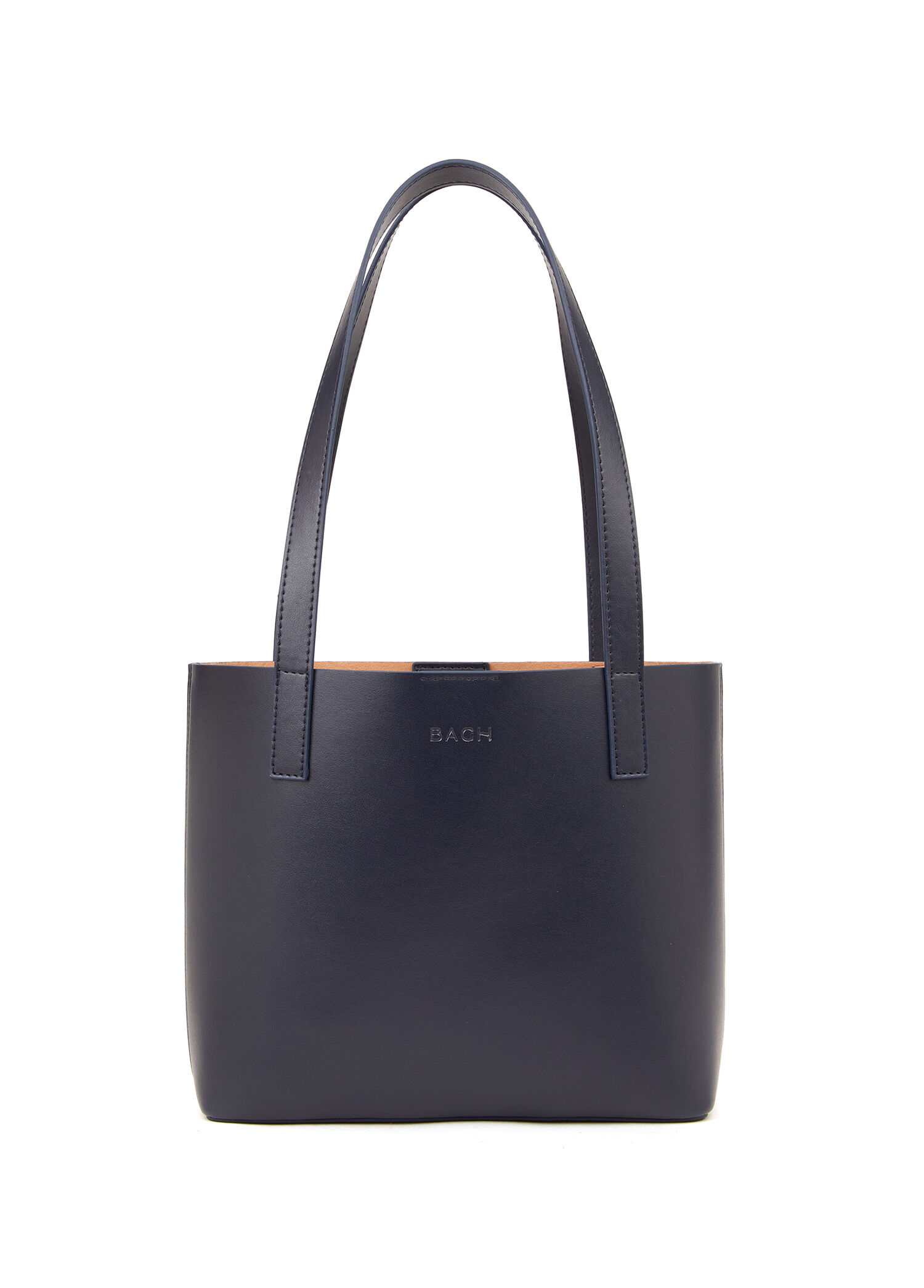 Lacivert Deri Kadın Mini Tote El Çantası