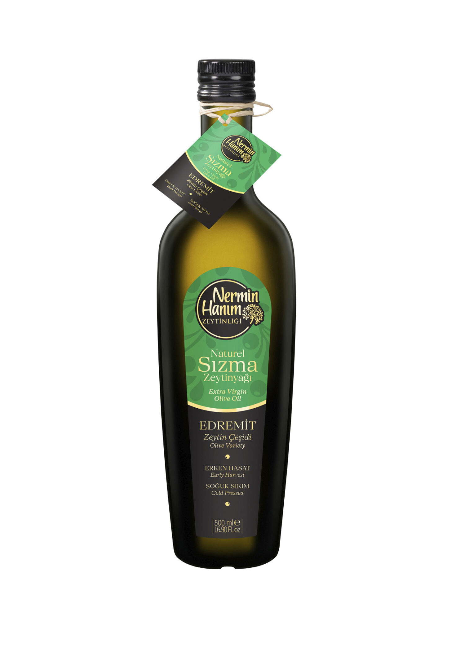 Edremit Kutulu Erken Hasat Soğuk Sıkım Zeytinyağı 500 ml