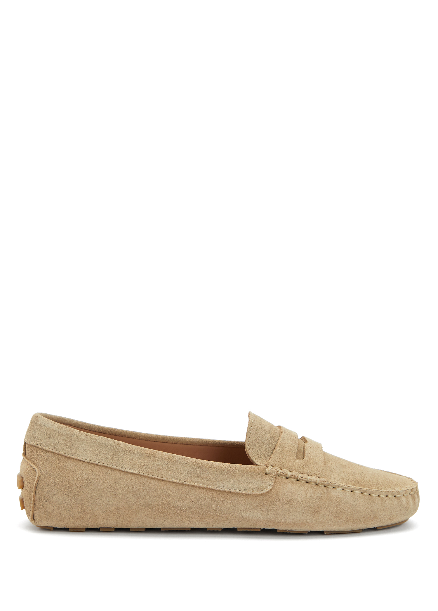 Bej Kadın Süet Loafer