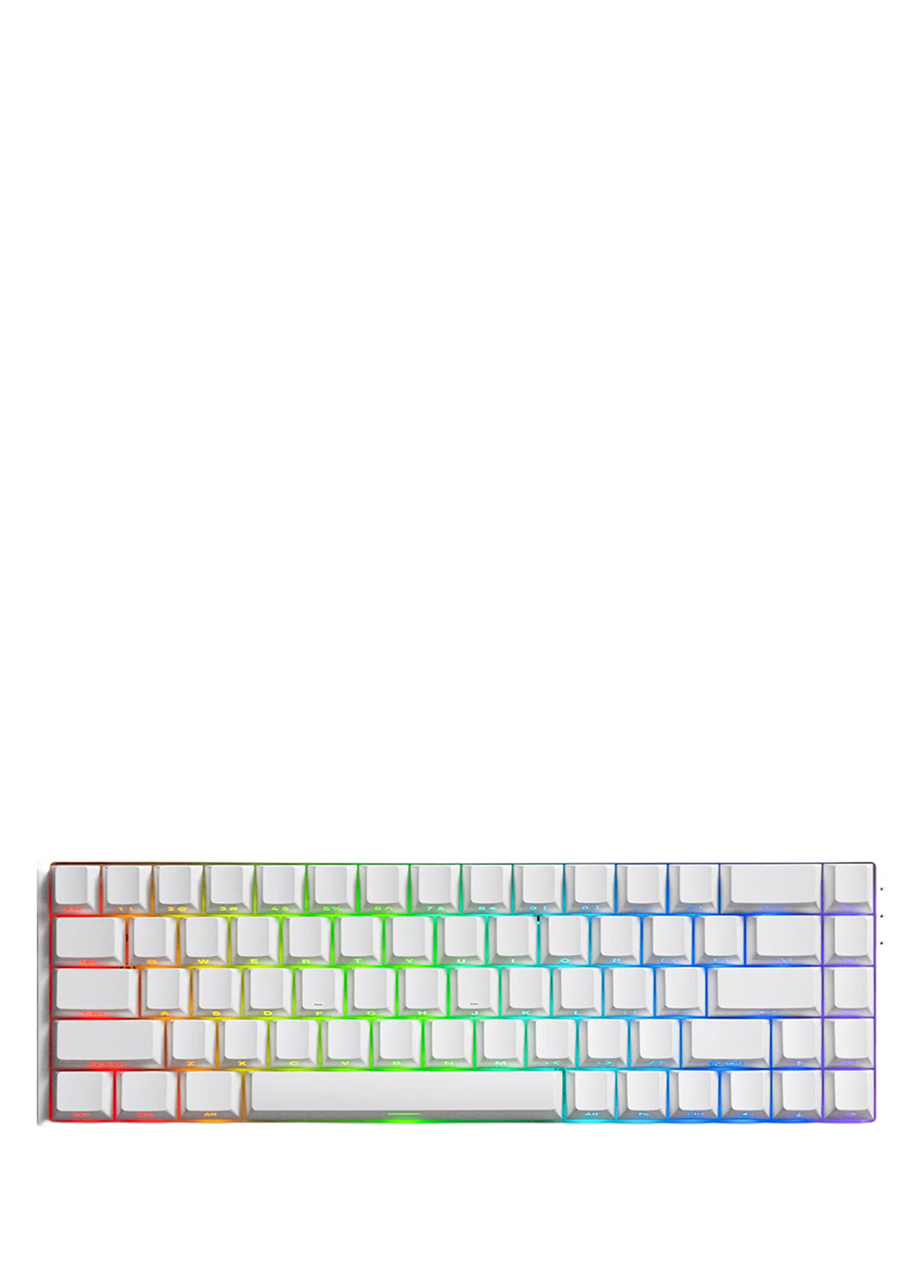 Monsgeek Fun68 HE White %65 Flash Manyetik Switch 8K Hz Hall Effect Hotswap RGB Kablosuz İngilizce Mekanik Gaming Klavye
