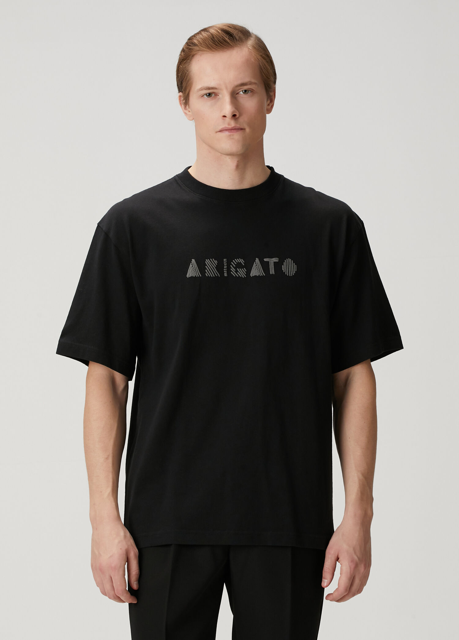 Annotate Siyah Logo Baskılı Organik Pamuk T-shirt