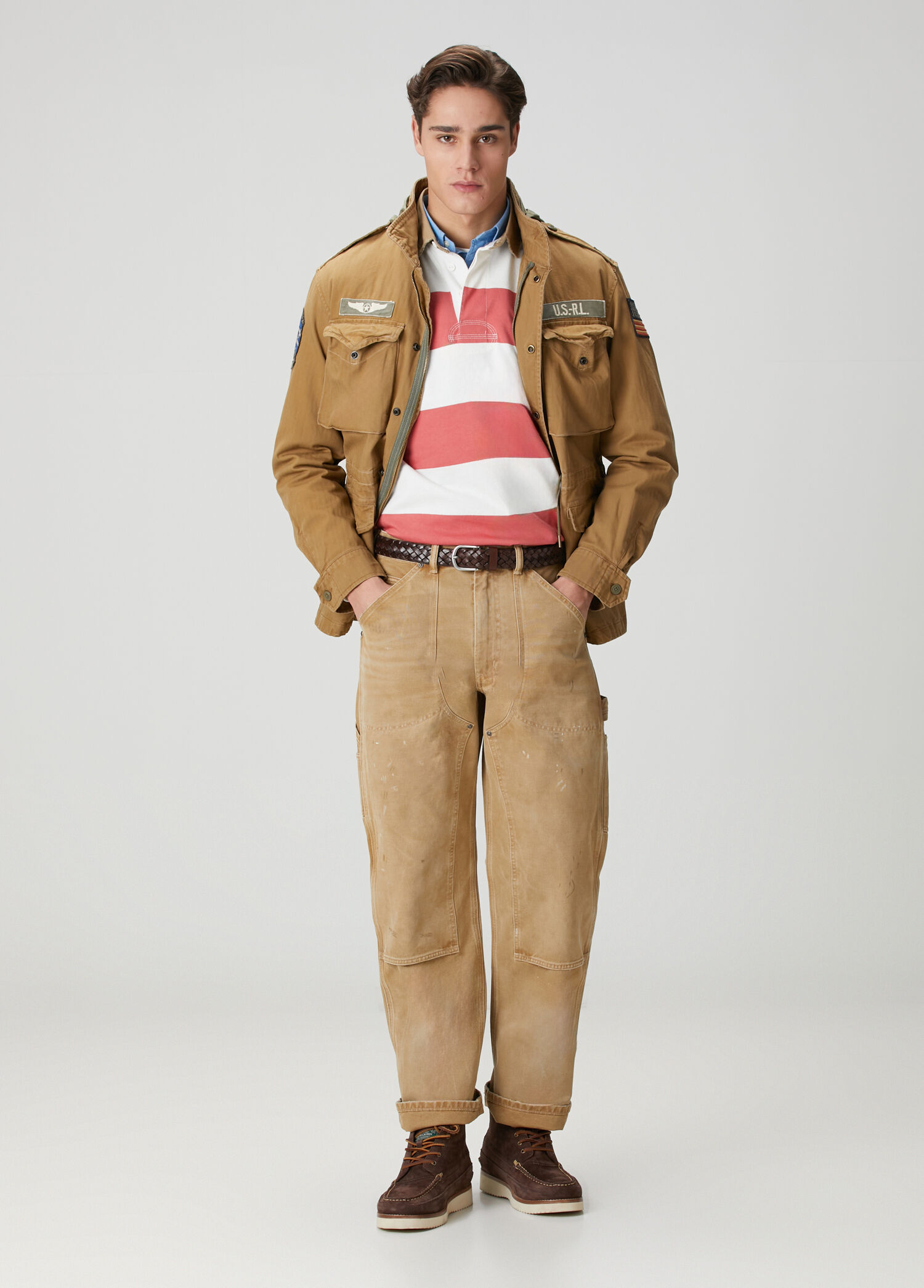 Polo Ralph Lauren Kırmızı Erkek Kırmızı Polo Yaka Çizgi Desenli