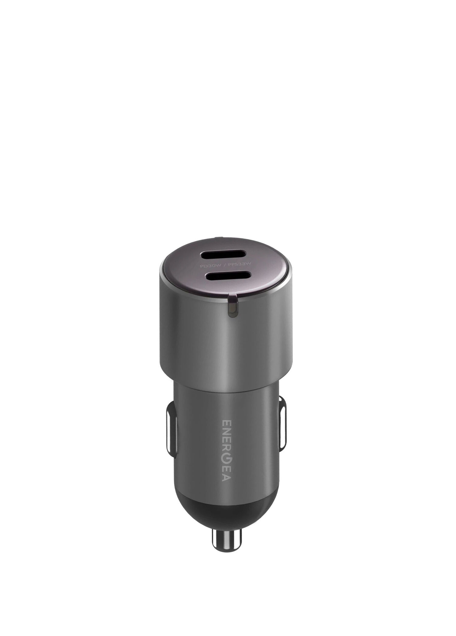 AluDrive D60 Alüminyum 66W Type-C  Koyu Gri Araç İçi Şarj Aleti