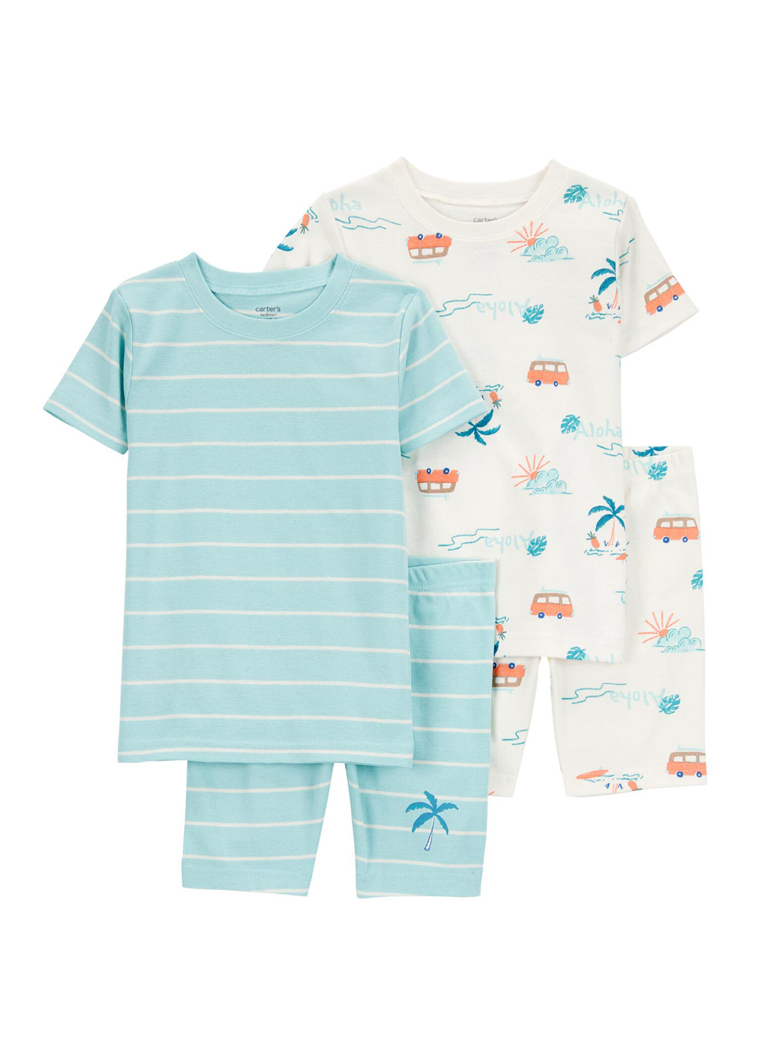 Renkli Desenli Erkek Bebek 4'lü Pijama Takımı