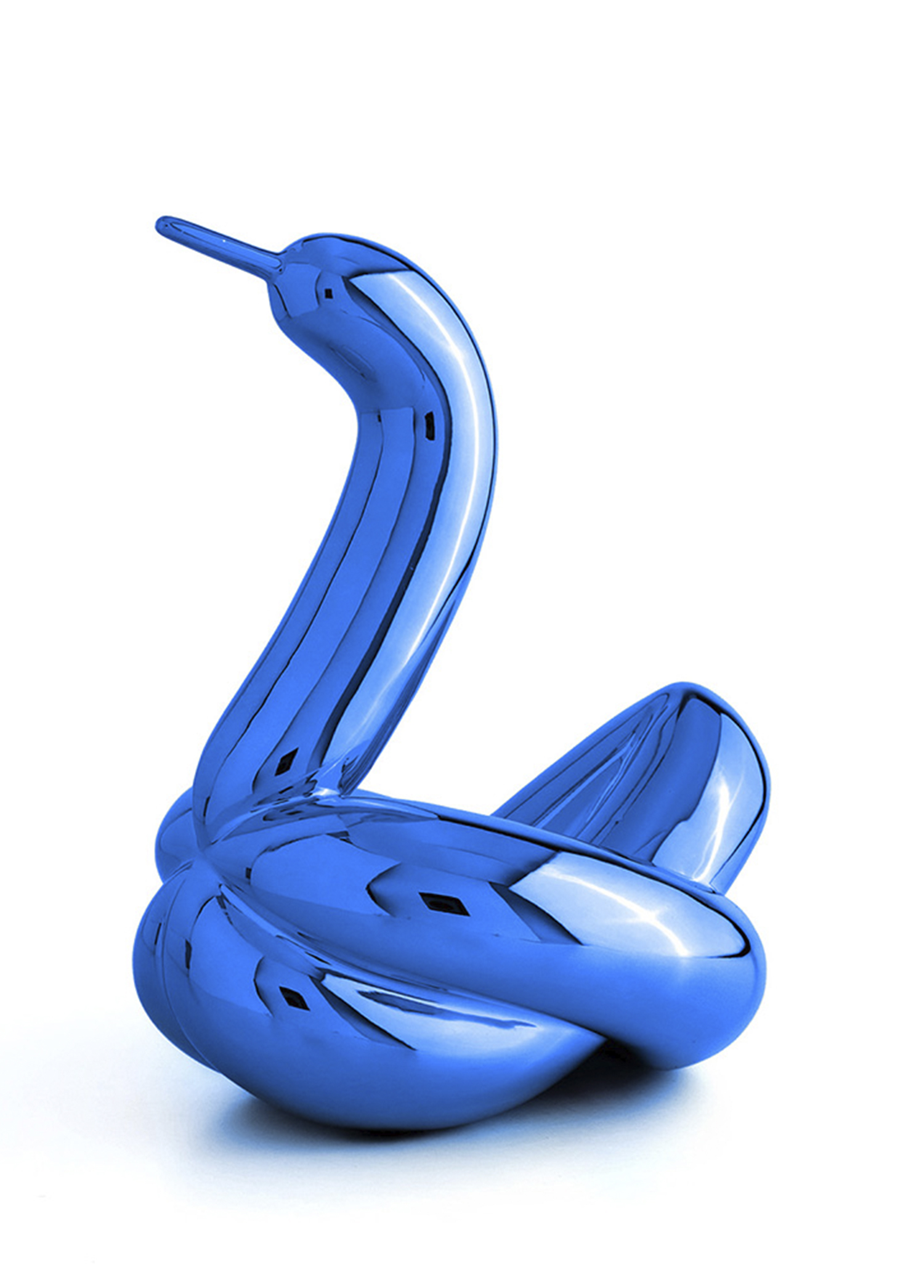 Jeff Koons Balloon Swan Large Mavi Heykel