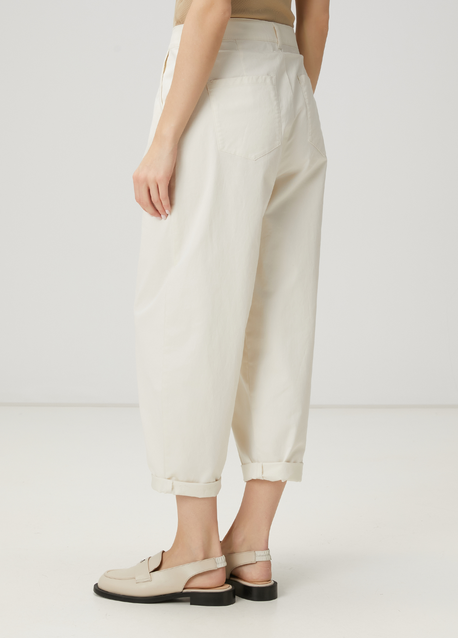 Kırık Beyaz Gabardin Chino Pantolon_3